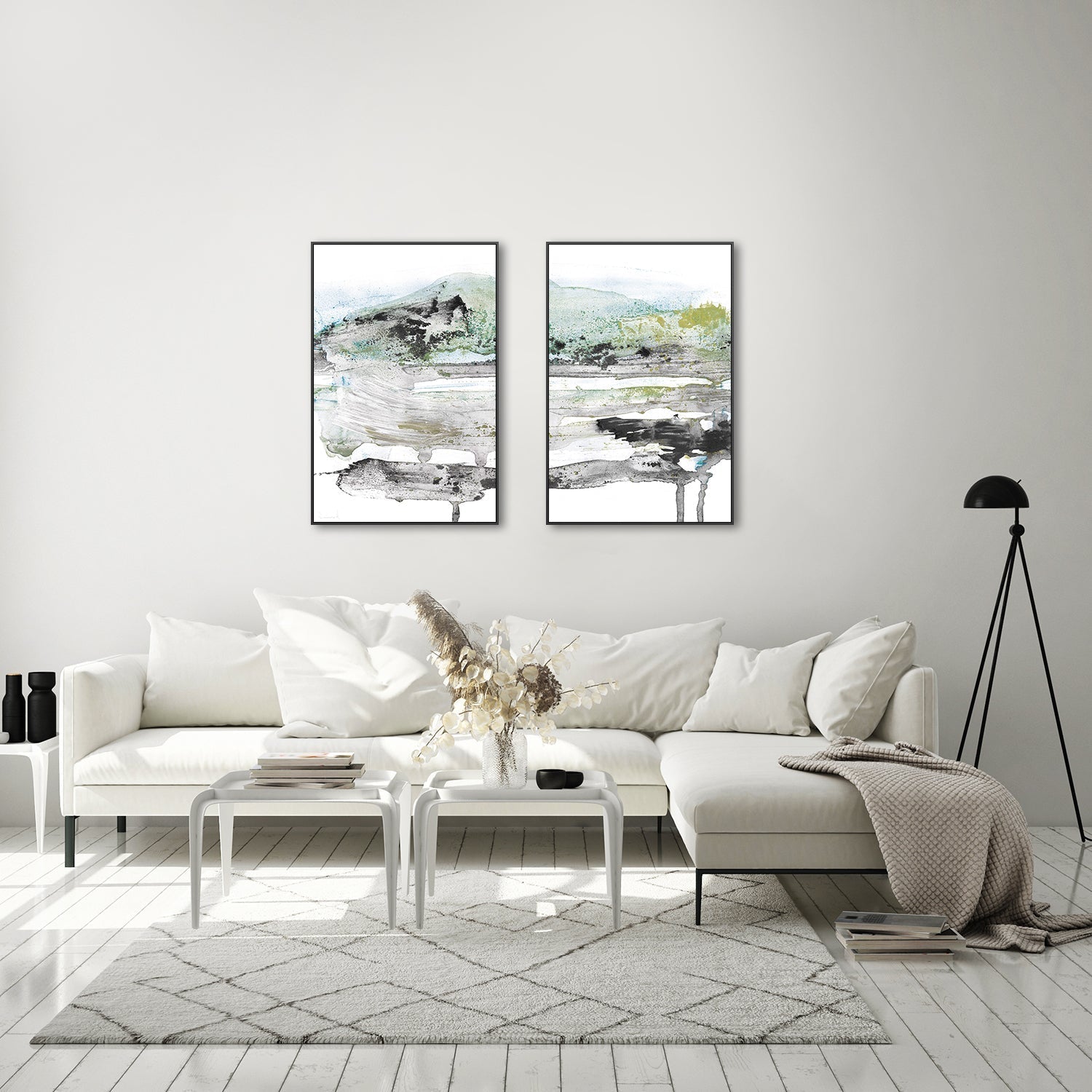 wall-art-print-canvas-poster-framed-Dusk Land, Set Of 2 , By Dan Hobday-by-Dan Hobday-Gioia Wall Art