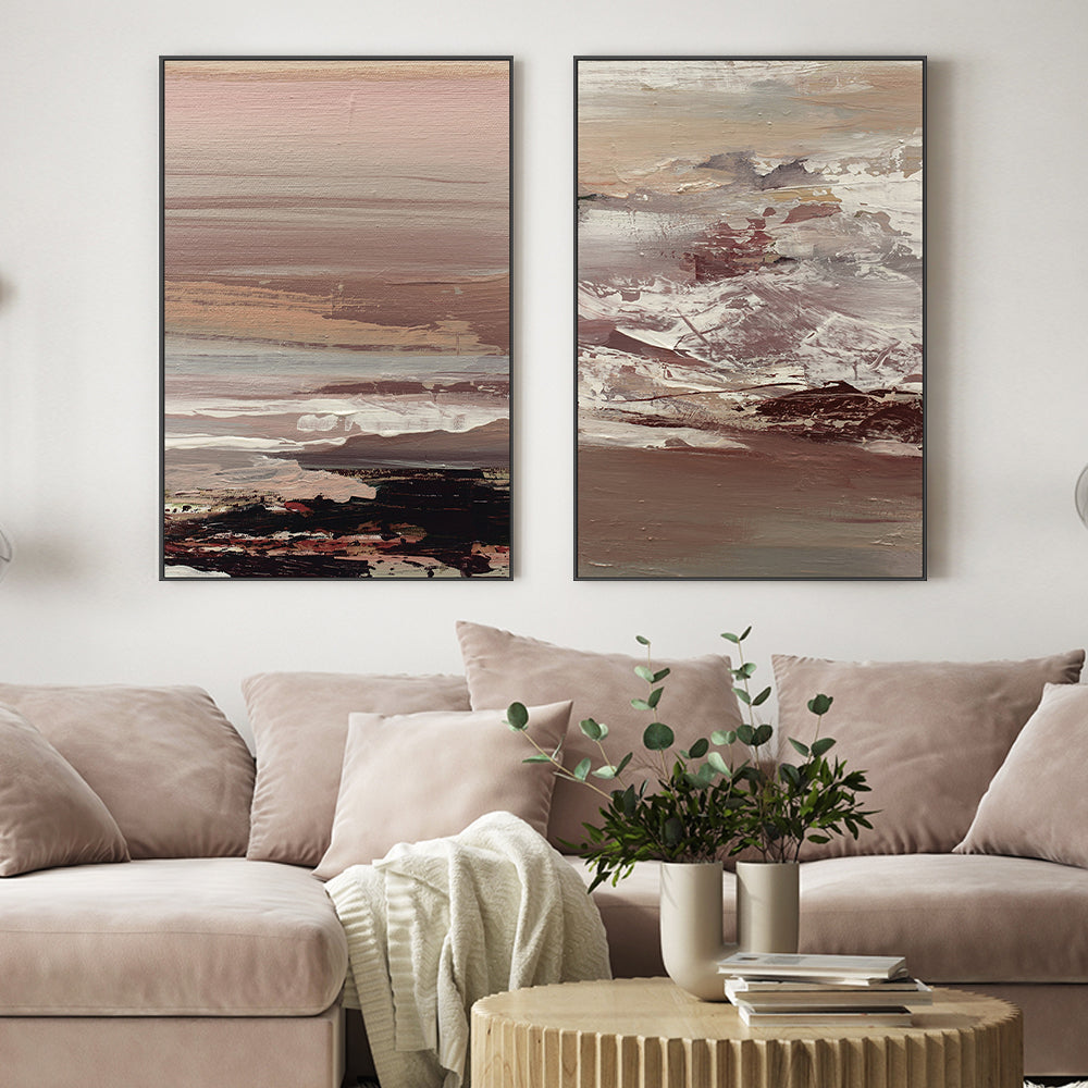 wall-art-print-canvas-poster-framed-Dusk, Style A & B, Set Of 2 , By Amelia Aveline-2