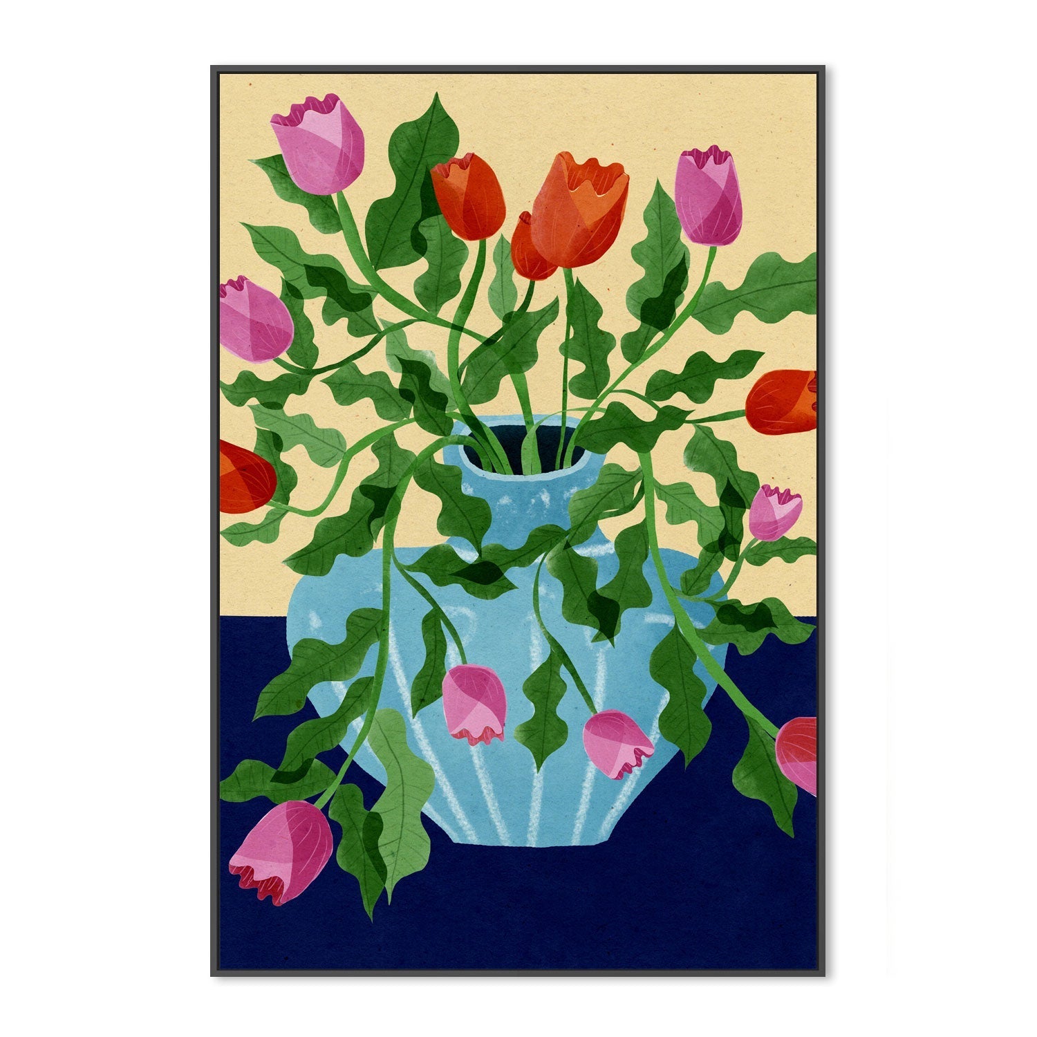 wall-art-print-canvas-poster-framed-Dutch Tulips , By Eva Halfers-3