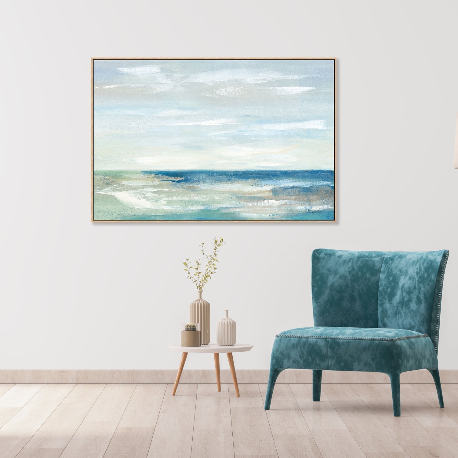 wall-art-print-canvas-poster-framed-Early Morning Waves, Style C-by-Silvia Vassileva-Gioia Wall Art