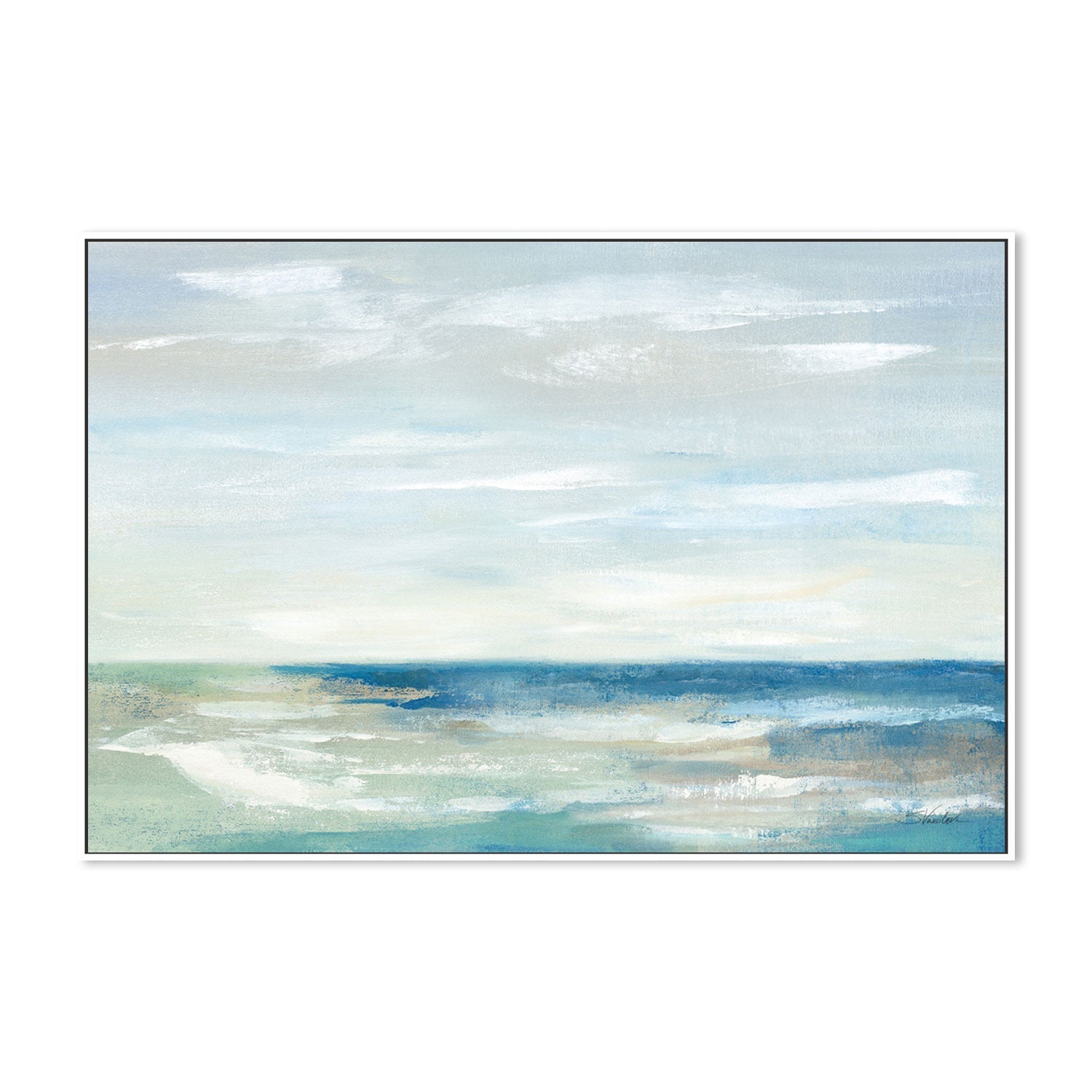 wall-art-print-canvas-poster-framed-Early Morning Waves, Style C-by-Silvia Vassileva-Gioia Wall Art