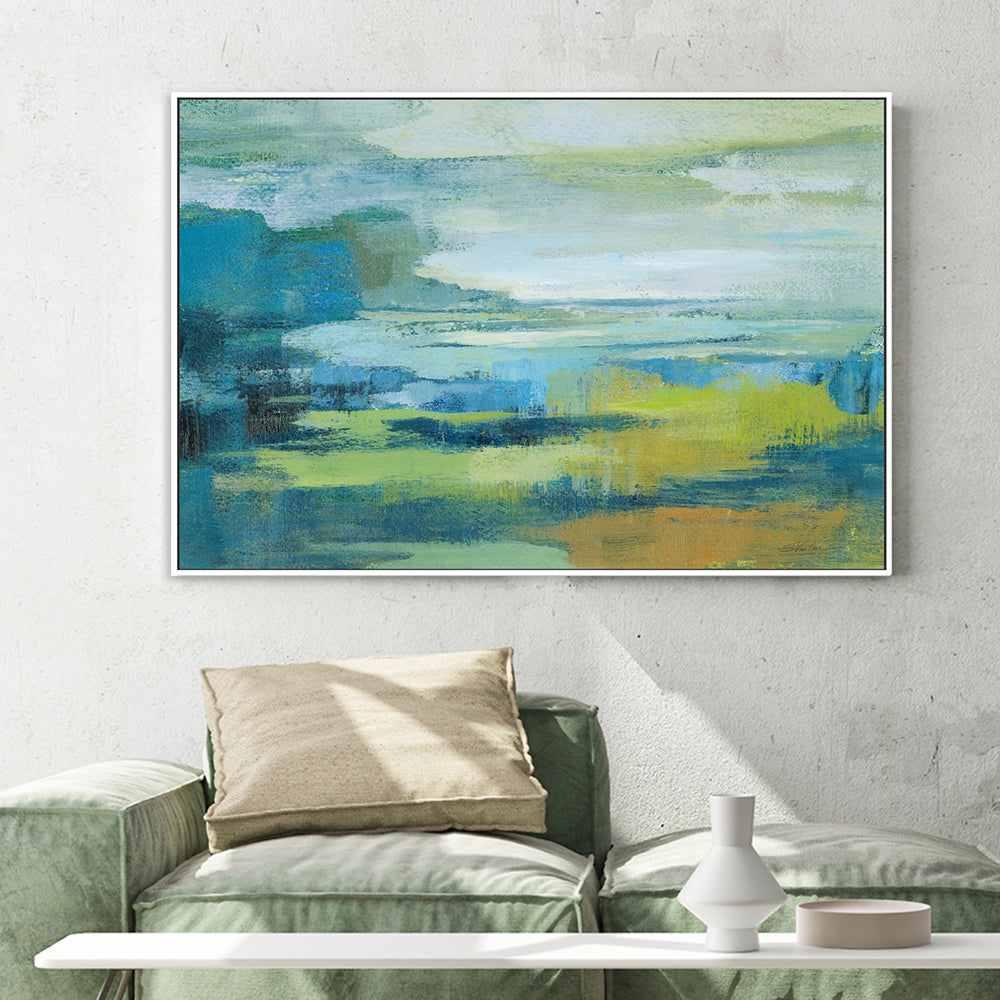 wall-art-print-canvas-poster-framed-Early Spring Lake-by-Silvia Vassileva-Gioia Wall Art