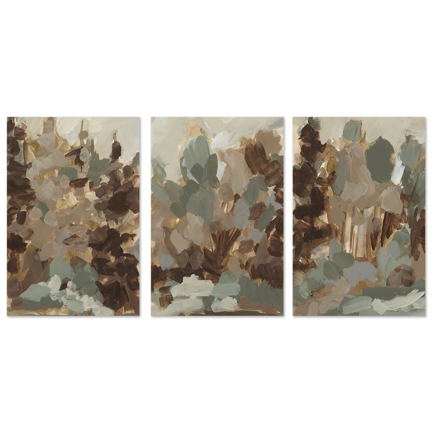 wall-art-print-canvas-poster-framed-Earthy Bloom, Style A, B & C, Set Of 3 , By Emily Wood-1