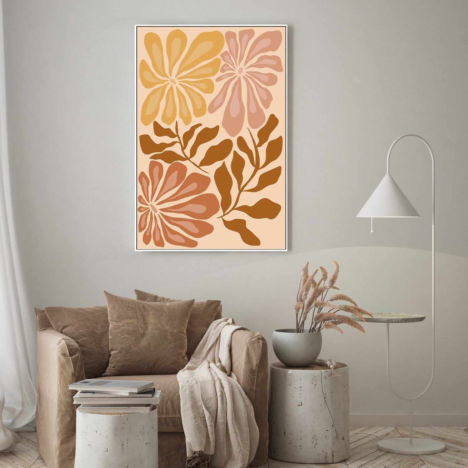 wall-art-print-canvas-poster-framed-Earthy Elegance , By Miho Art Studio-7