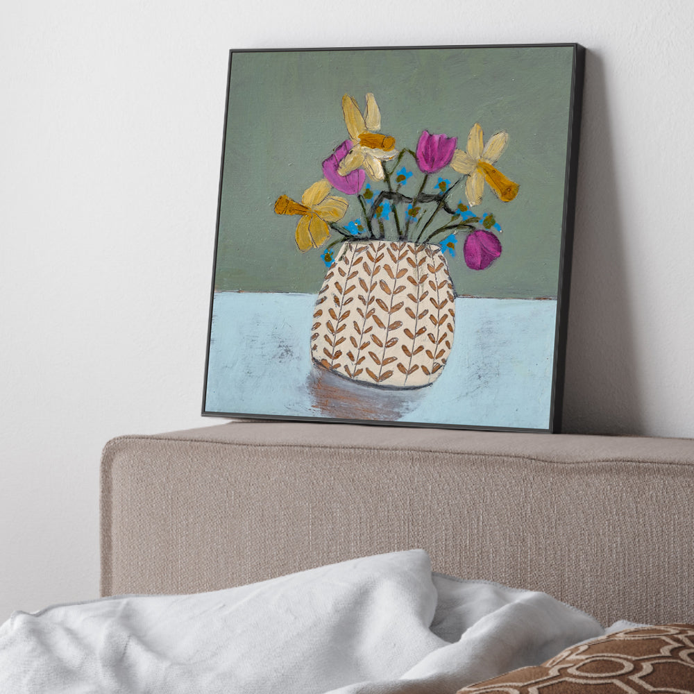 wall-art-print-canvas-poster-framed-Easter Flowers , By Louise O'hara-2