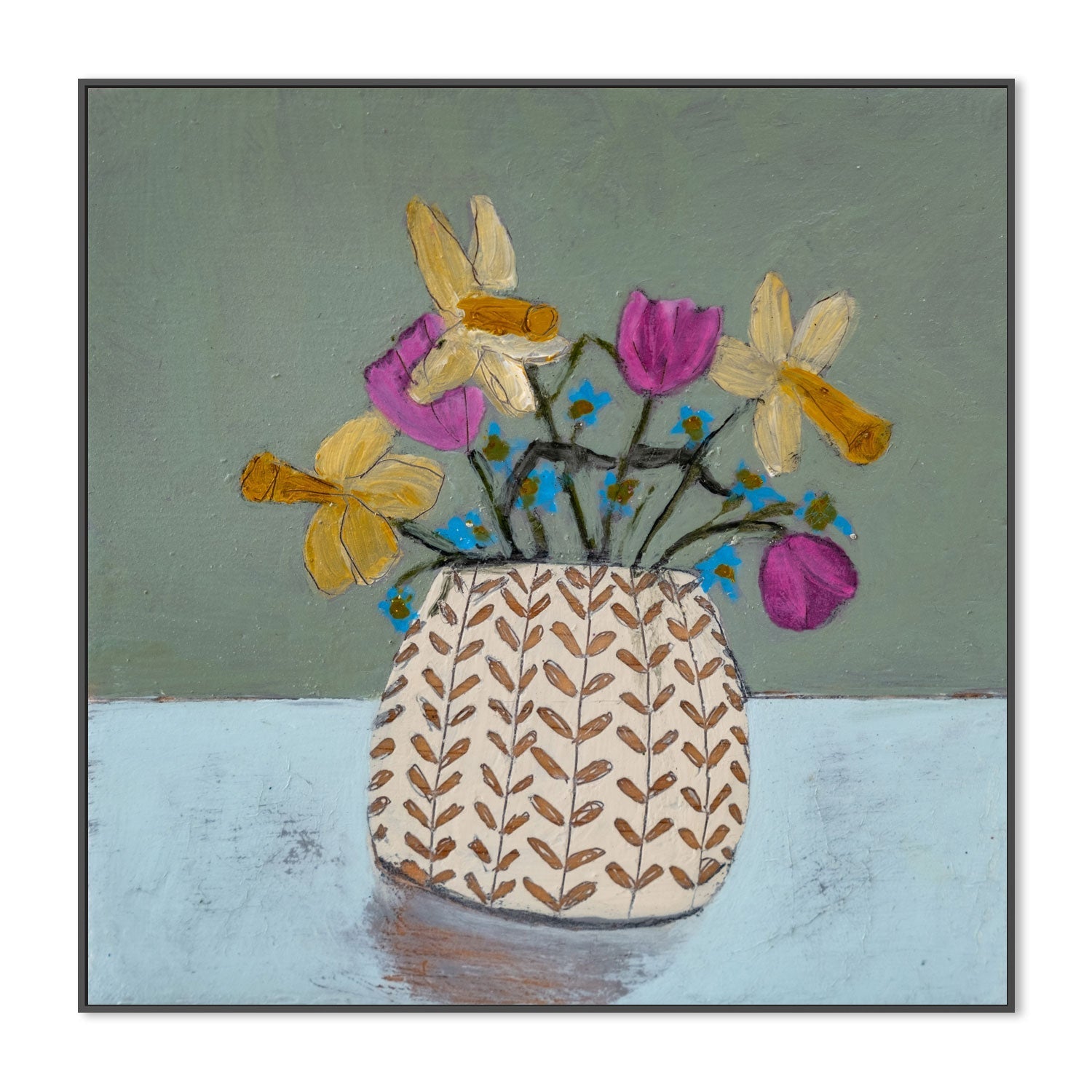 wall-art-print-canvas-poster-framed-Easter Flowers , By Louise O'hara-3