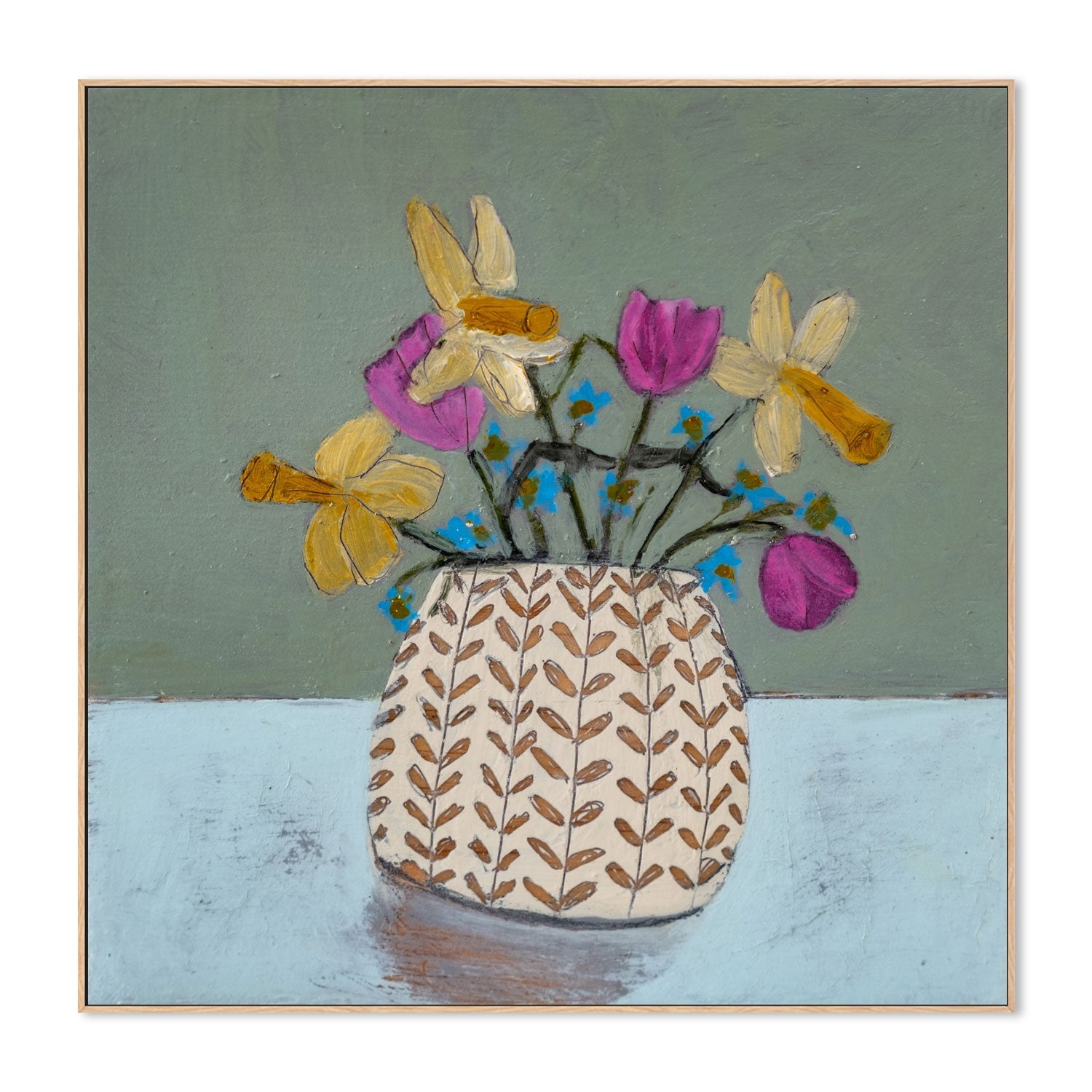 wall-art-print-canvas-poster-framed-Easter Flowers , By Louise O'hara-4