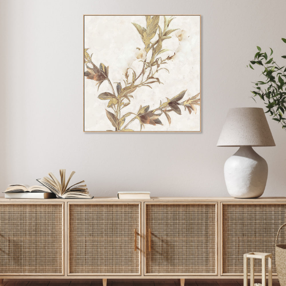 wall-art-print-canvas-poster-framed-Elegant Leaves, Style A , By Nina Blue-2