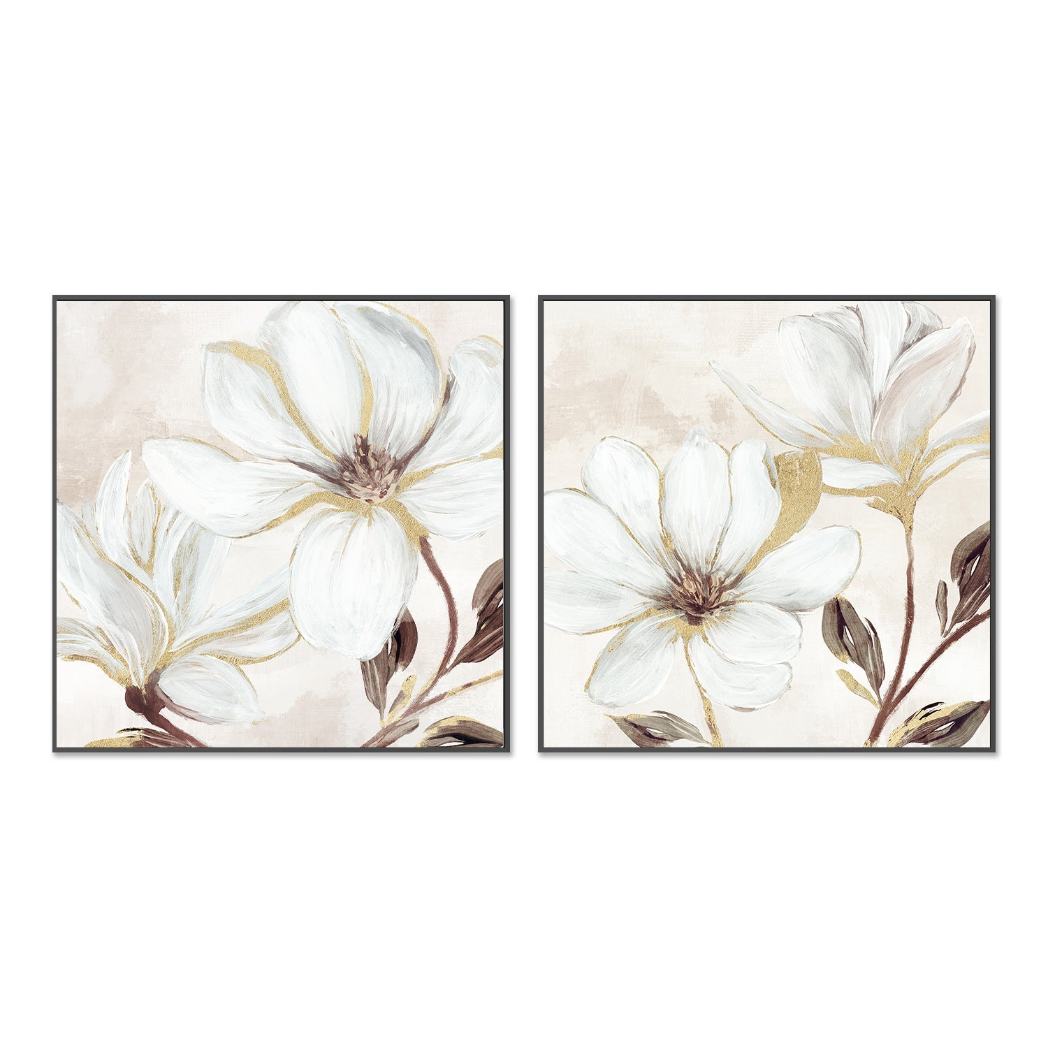 wall-art-print-canvas-poster-framed-Elegant Magnolia, Style A & B, Set of 2 , By Nina Blue-3