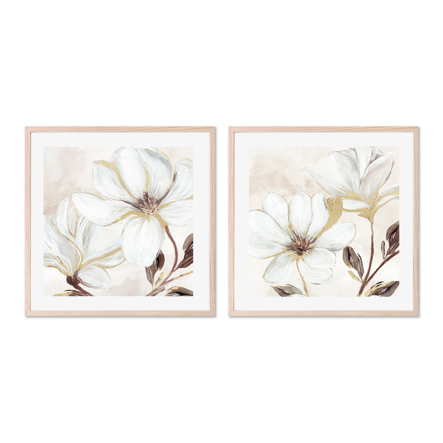 wall-art-print-canvas-poster-framed-Elegant Magnolia, Style A & B, Set of 2 , By Nina Blue-6