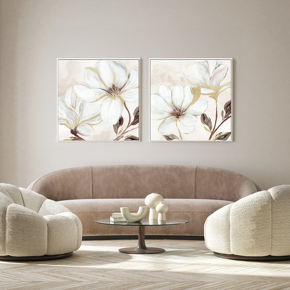 wall-art-print-canvas-poster-framed-Elegant Magnolia, Style A & B, Set of 2 , By Nina Blue-7