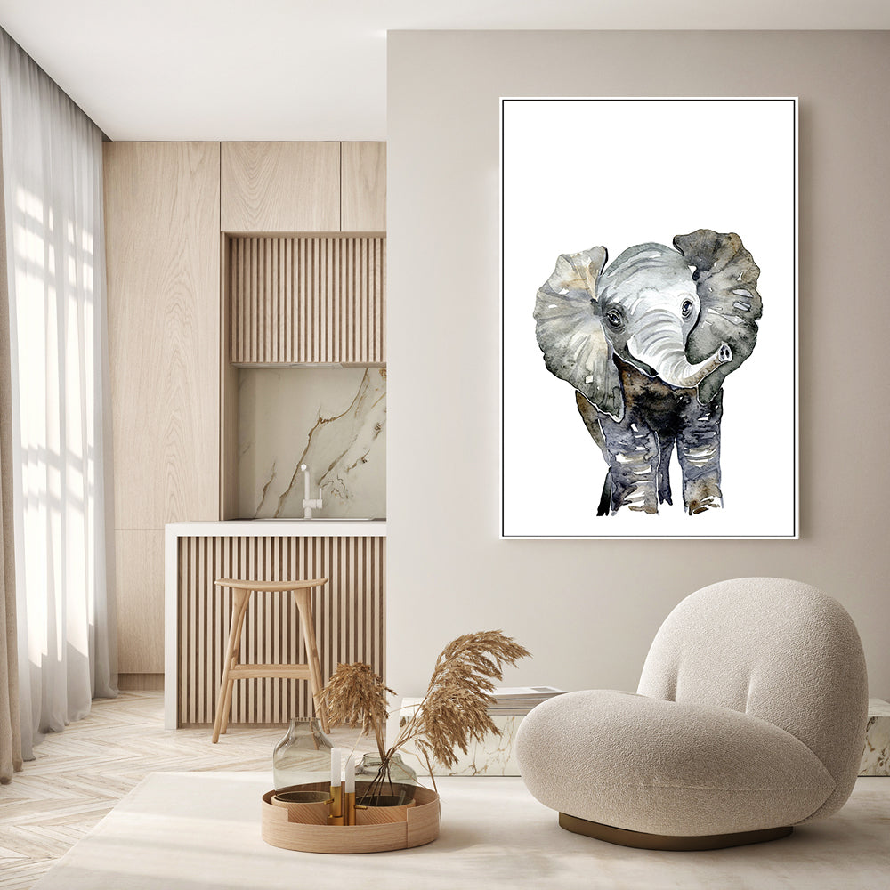 wall-art-print-canvas-poster-framed-Elephant , By Jessie Mitchelson-GIOIA-WALL-ART