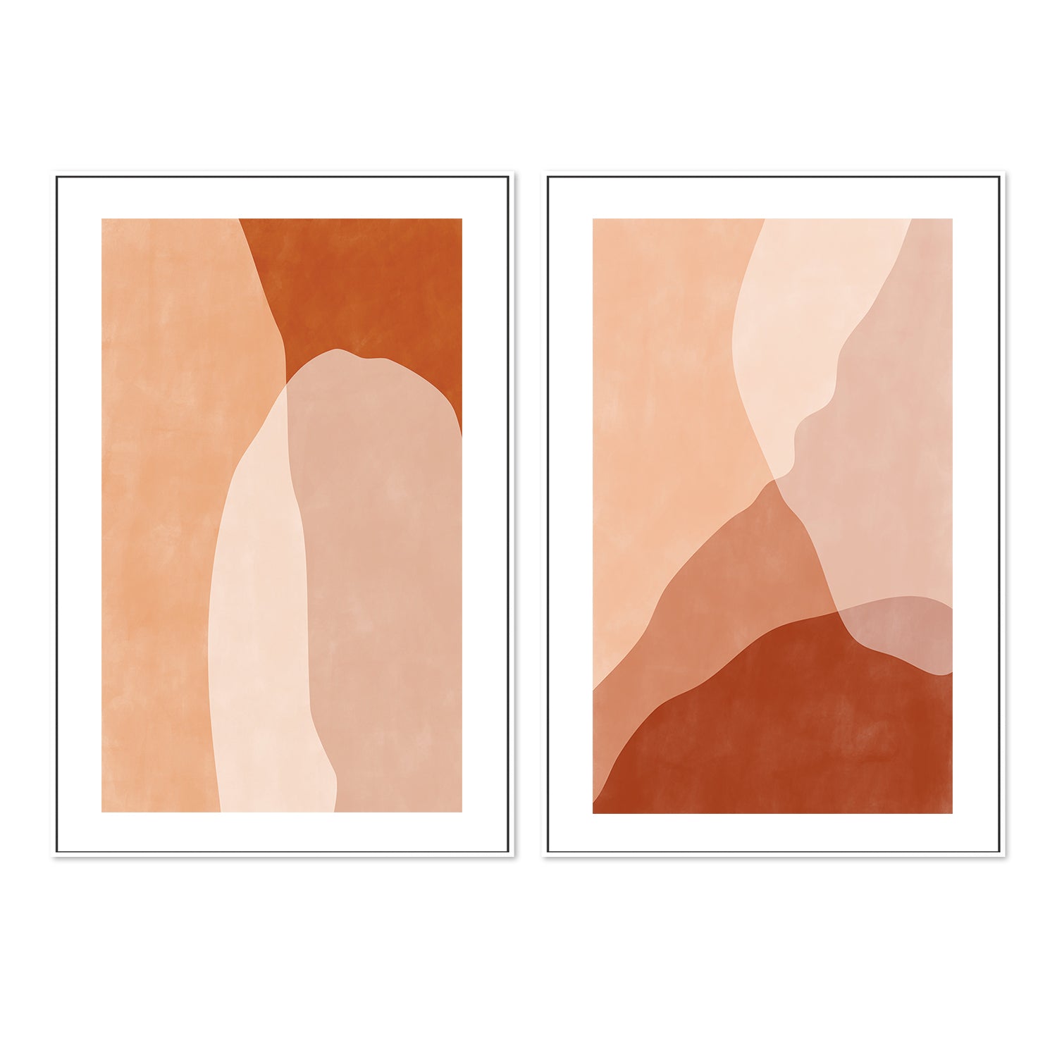 wall-art-print-canvas-poster-framed-Ember Contours, Style B & C, Set Of 2 , By Elena Ristova-GIOIA-WALL-ART