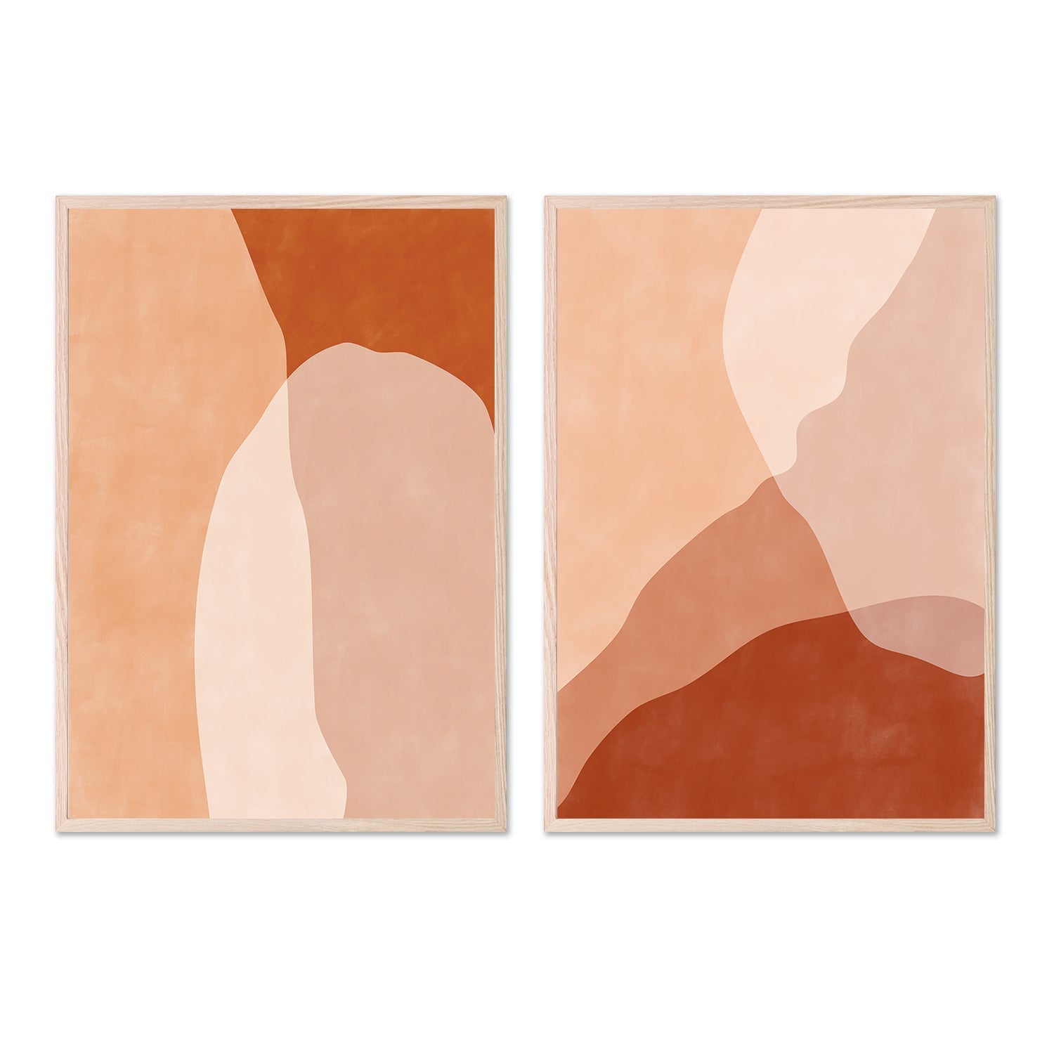 wall-art-print-canvas-poster-framed-Ember Contours, Style B & C, Set Of 2 , By Elena Ristova-GIOIA-WALL-ART