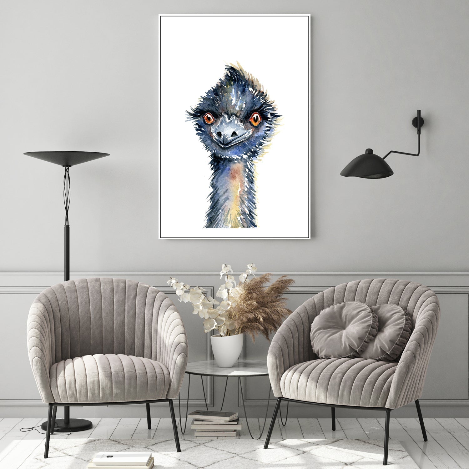 wall-art-print-canvas-poster-framed-Emu , By Jessie Mitchelson-GIOIA-WALL-ART