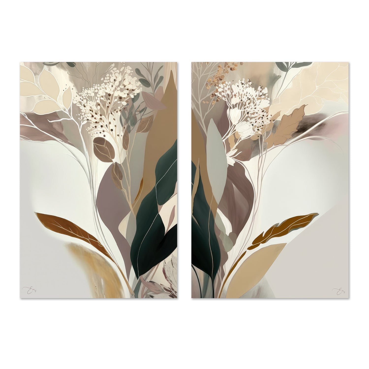 wall-art-print-canvas-poster-framed-Enchanted Meadow, Style A & B, Set Of 2 , By Bella Eve-GIOIA-WALL-ART