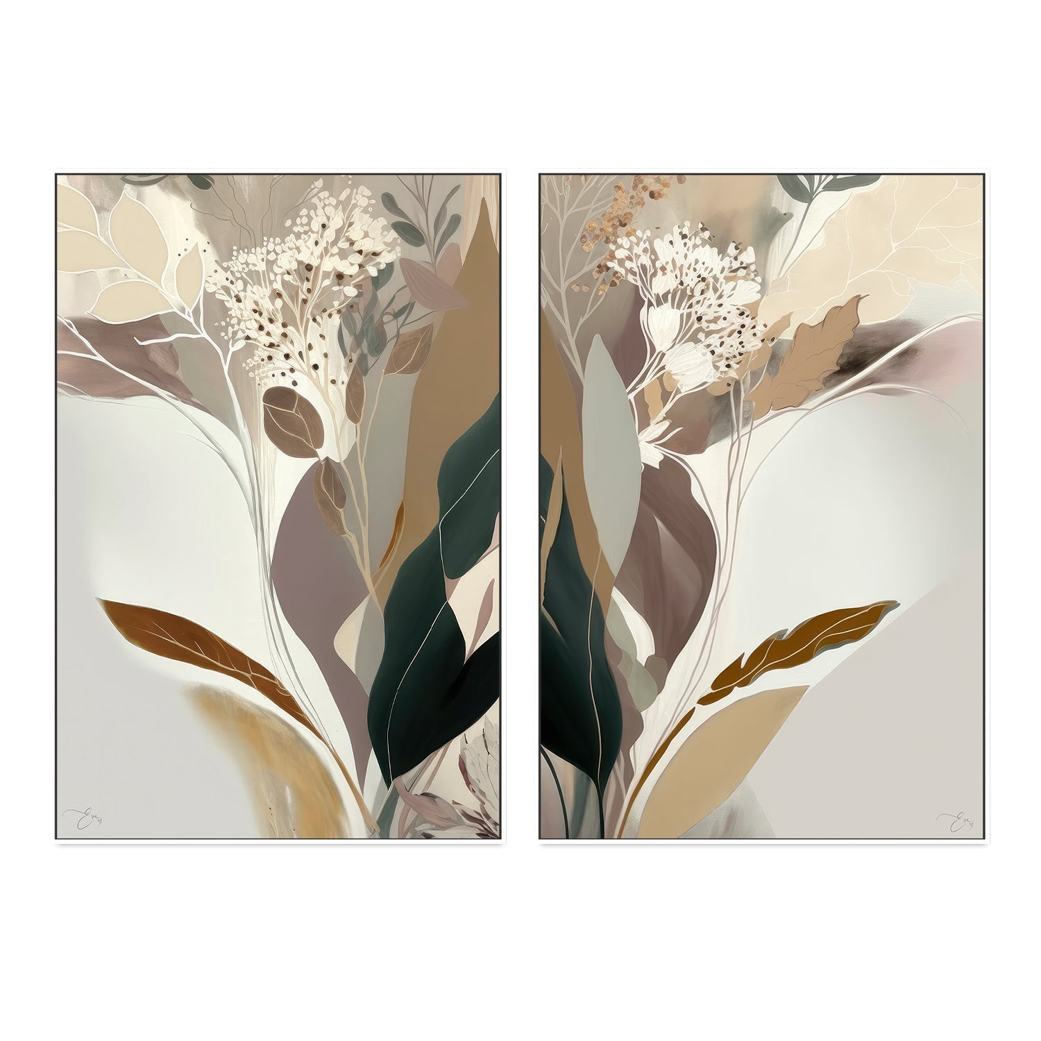 wall-art-print-canvas-poster-framed-Enchanted Meadow, Style A & B, Set Of 2 , By Bella Eve-GIOIA-WALL-ART