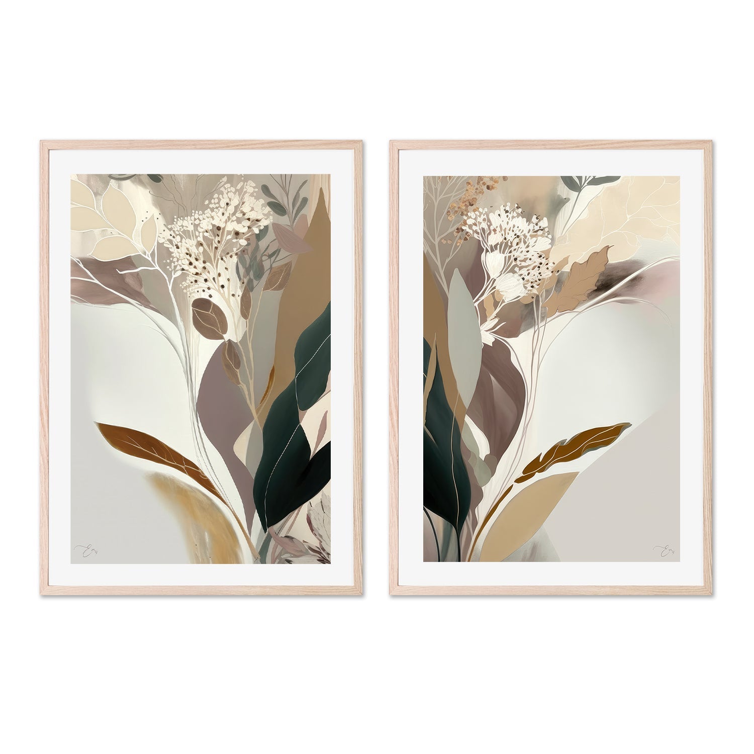 wall-art-print-canvas-poster-framed-Enchanted Meadow, Style A & B, Set Of 2 , By Bella Eve-GIOIA-WALL-ART