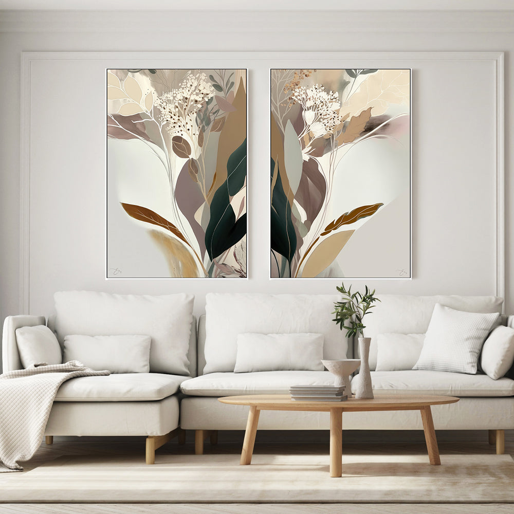 wall-art-print-canvas-poster-framed-Enchanted Meadow, Style A & B, Set Of 2 , By Bella Eve-GIOIA-WALL-ART