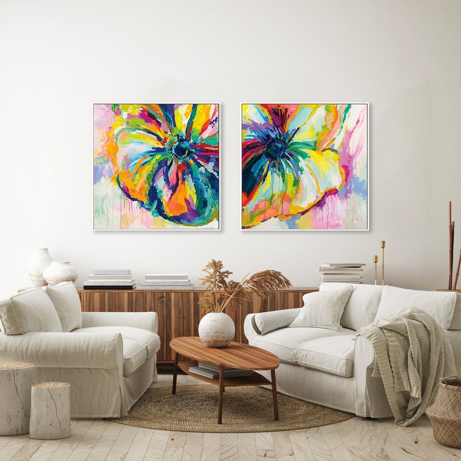 wall-art-print-canvas-poster-framed-Engaging Winsome, Set of 2-by-Jeanette Vertentes-Gioia Wall Art