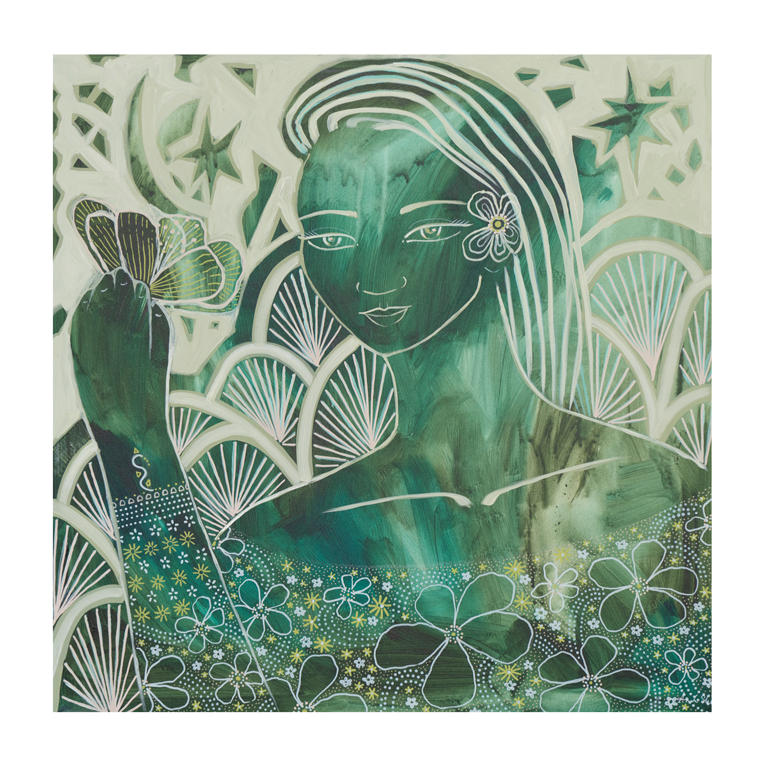 wall-art-print-canvas-poster-framed-Essence Of Joy, Malachite , By Amanda Skye-1