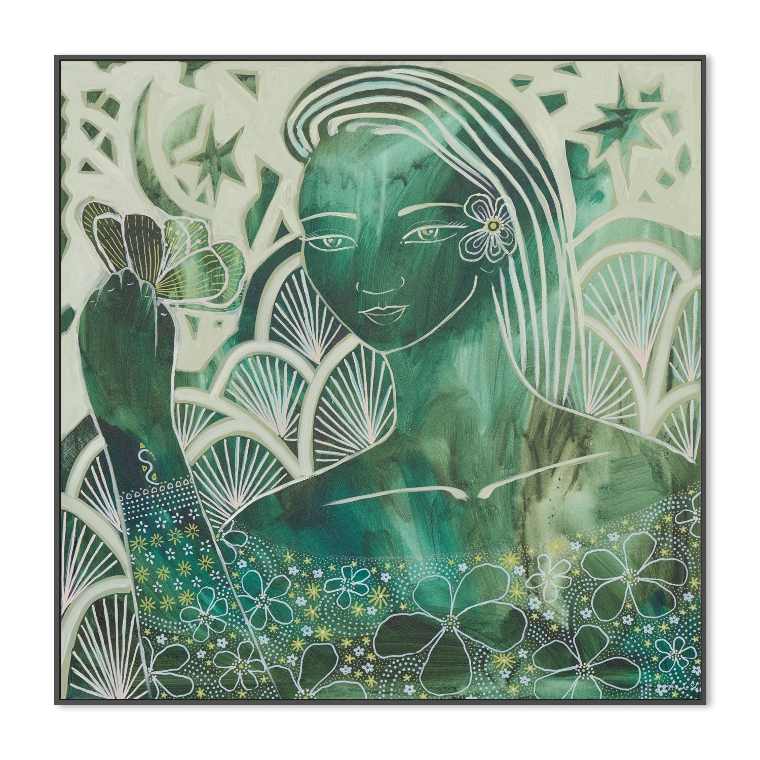 wall-art-print-canvas-poster-framed-Essence Of Joy, Malachite , By Amanda Skye-3