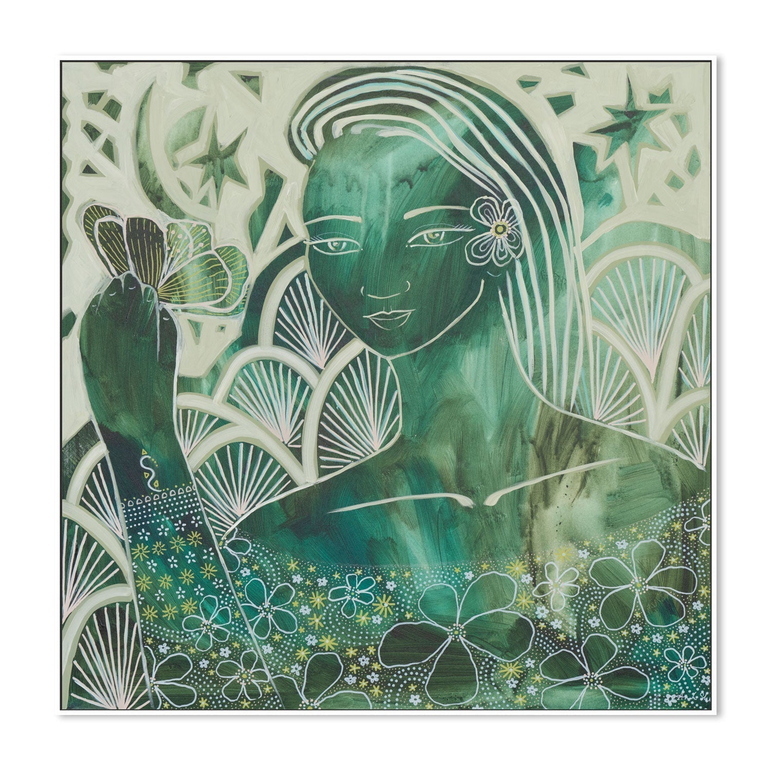 wall-art-print-canvas-poster-framed-Essence Of Joy, Malachite , By Amanda Skye-5