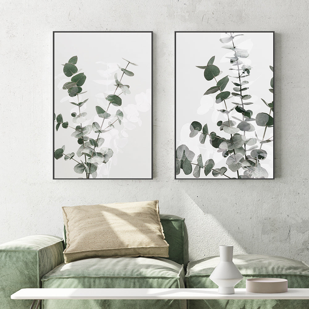 wall-art-print-canvas-poster-framed-Eucalyptus Creative, Set Of 2-by-Plus X Studio-Gioia Wall Art