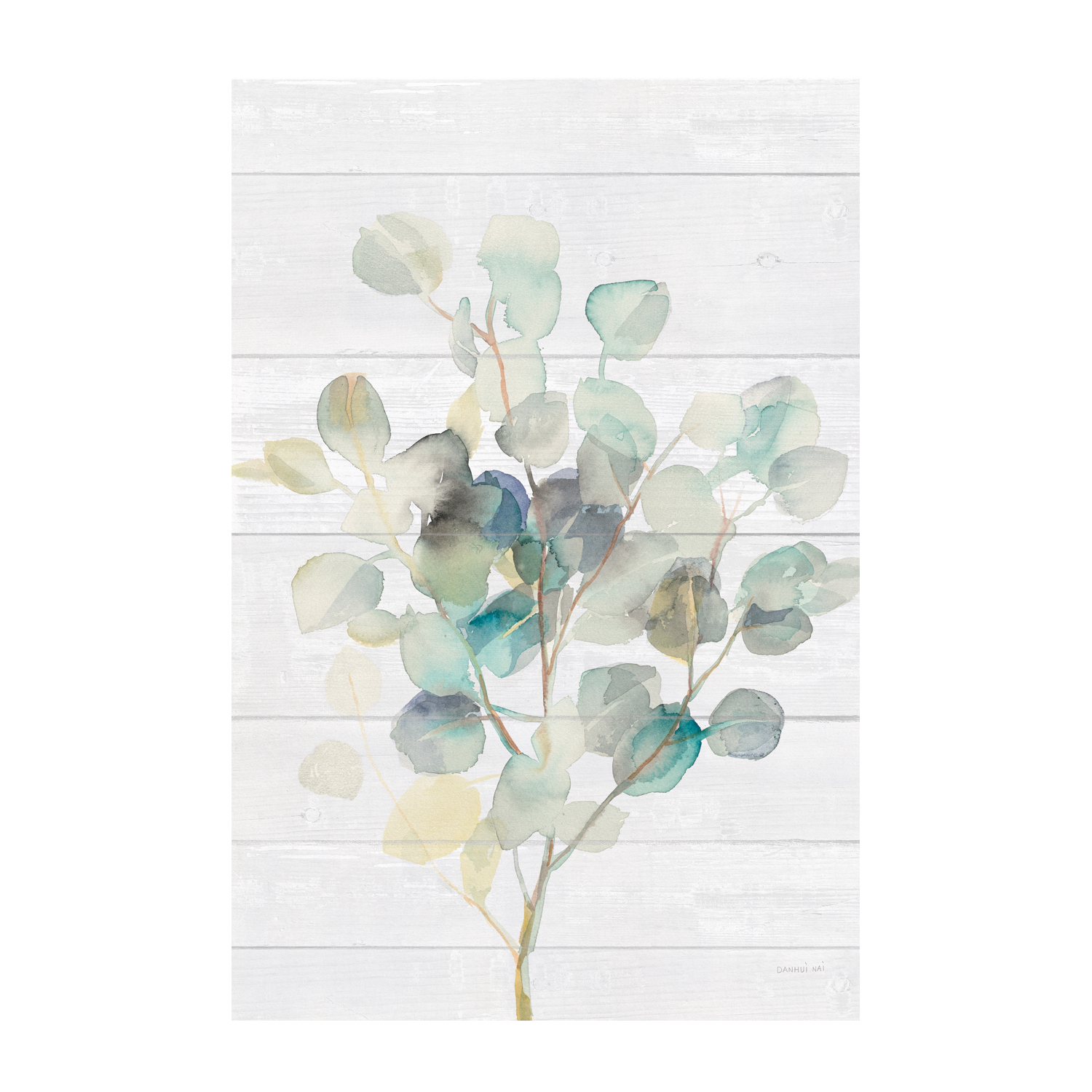 wall-art-print-canvas-poster-framed-Eucalyptus on Shiplap , By Danhui Nai-1