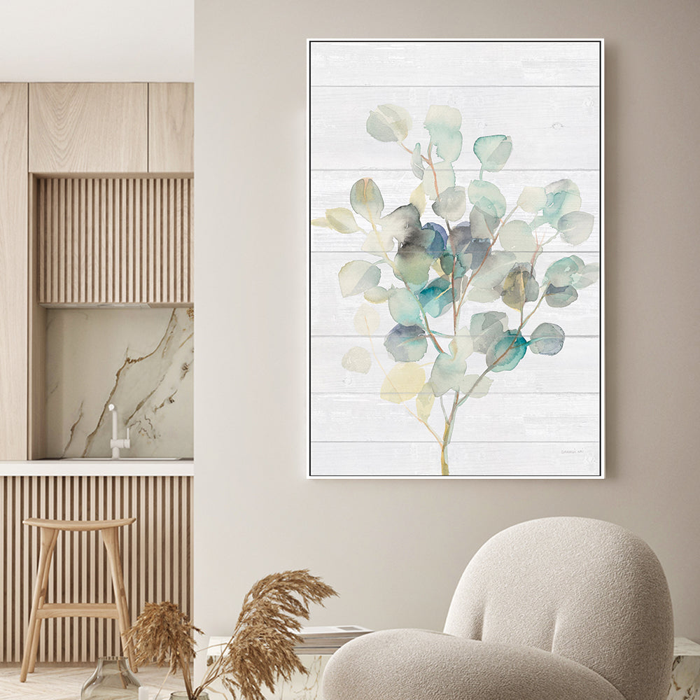 wall-art-print-canvas-poster-framed-Eucalyptus on Shiplap , By Danhui Nai-2