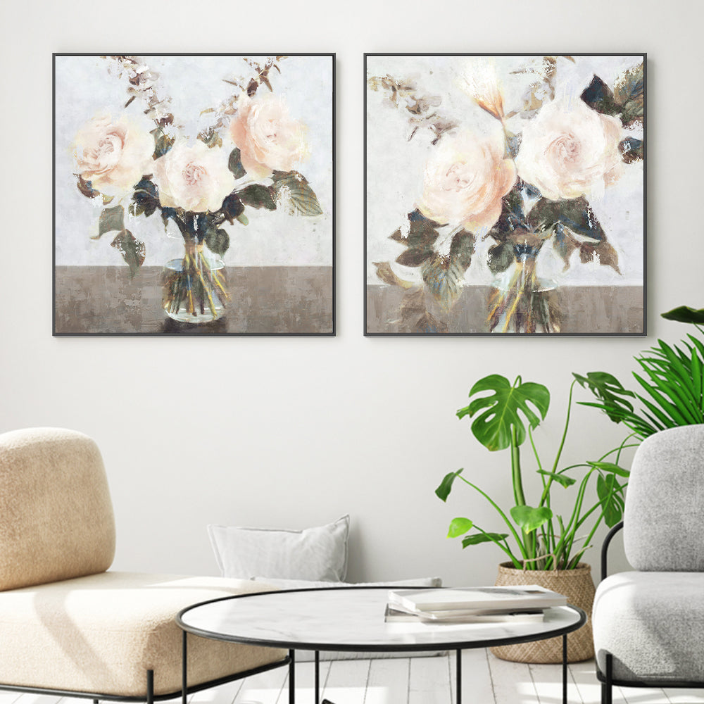 wall-art-print-canvas-poster-framed-Euphoria Bouquet, Style A & B, Set of 2 , By Nina Blue-2