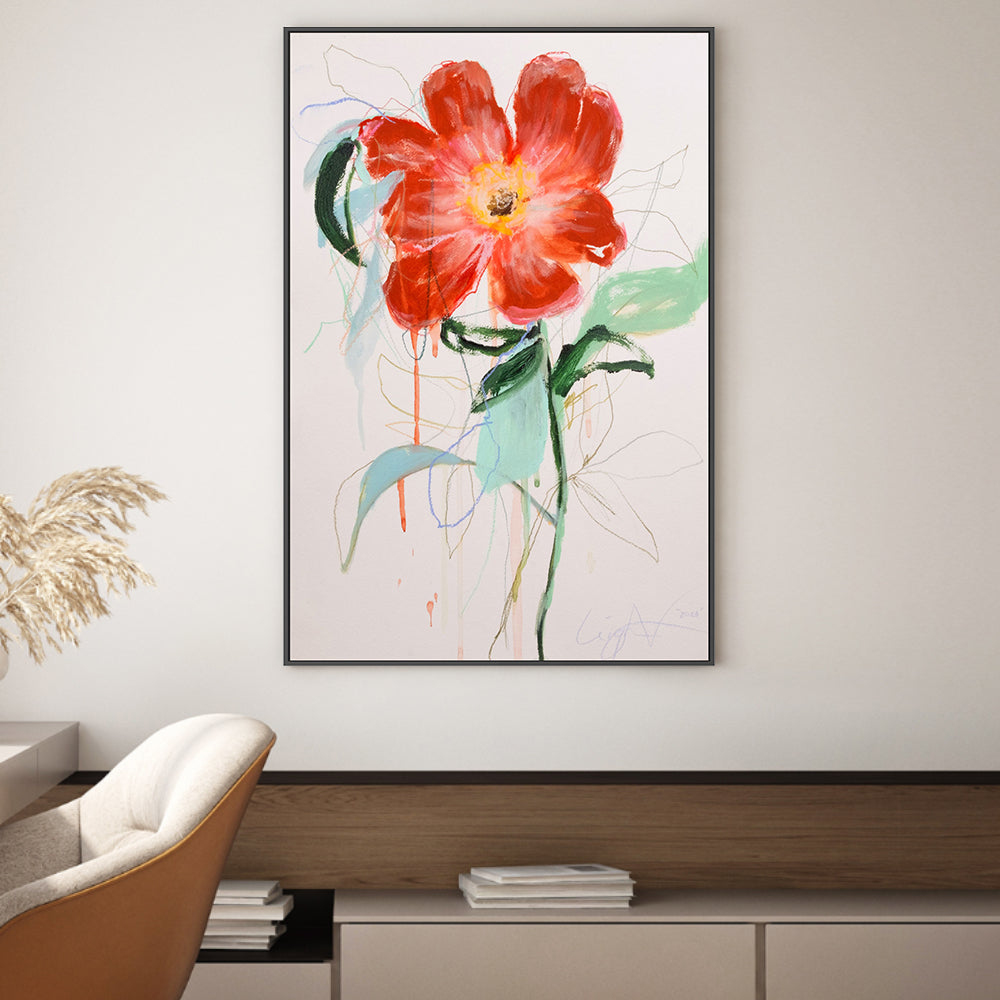 wall-art-print-canvas-poster-framed-European Peony , By Leigh Viner-2