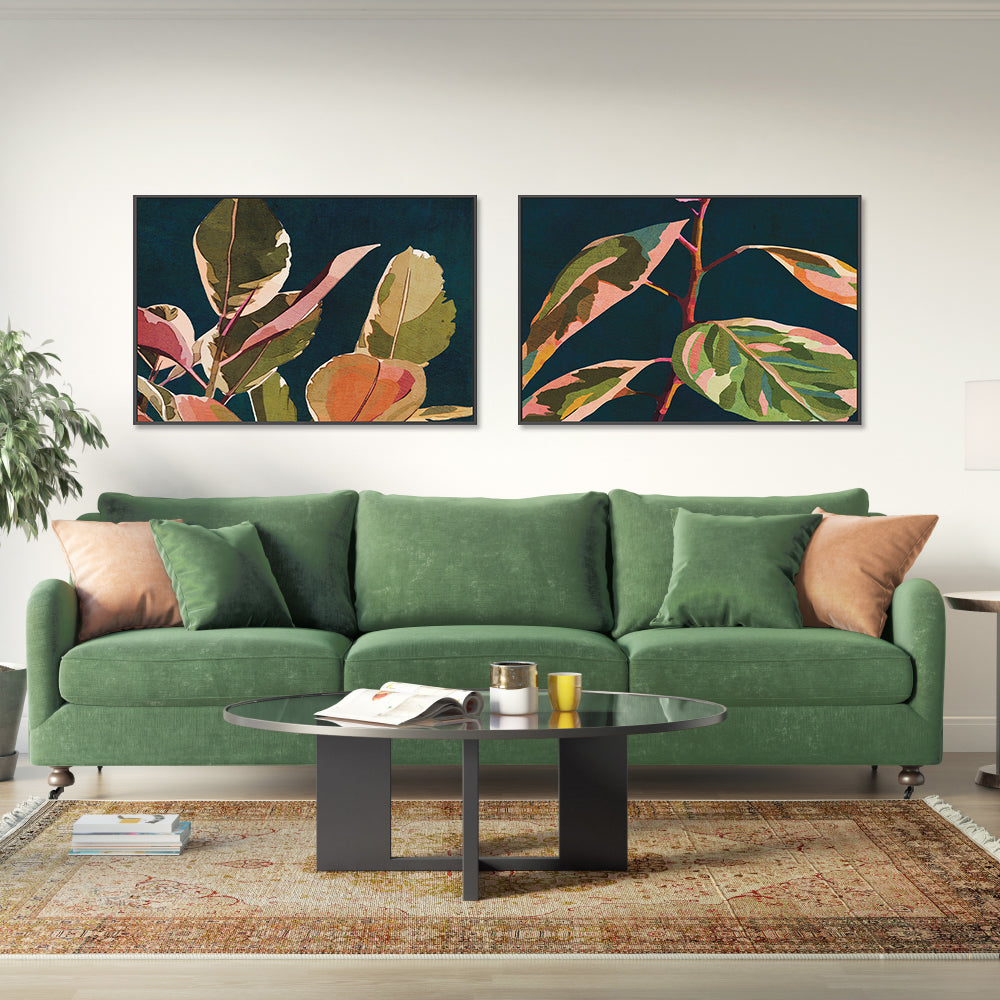 wall-art-print-canvas-poster-framed-Evening Floral, Set of 2 , By Lisa Nohren-2