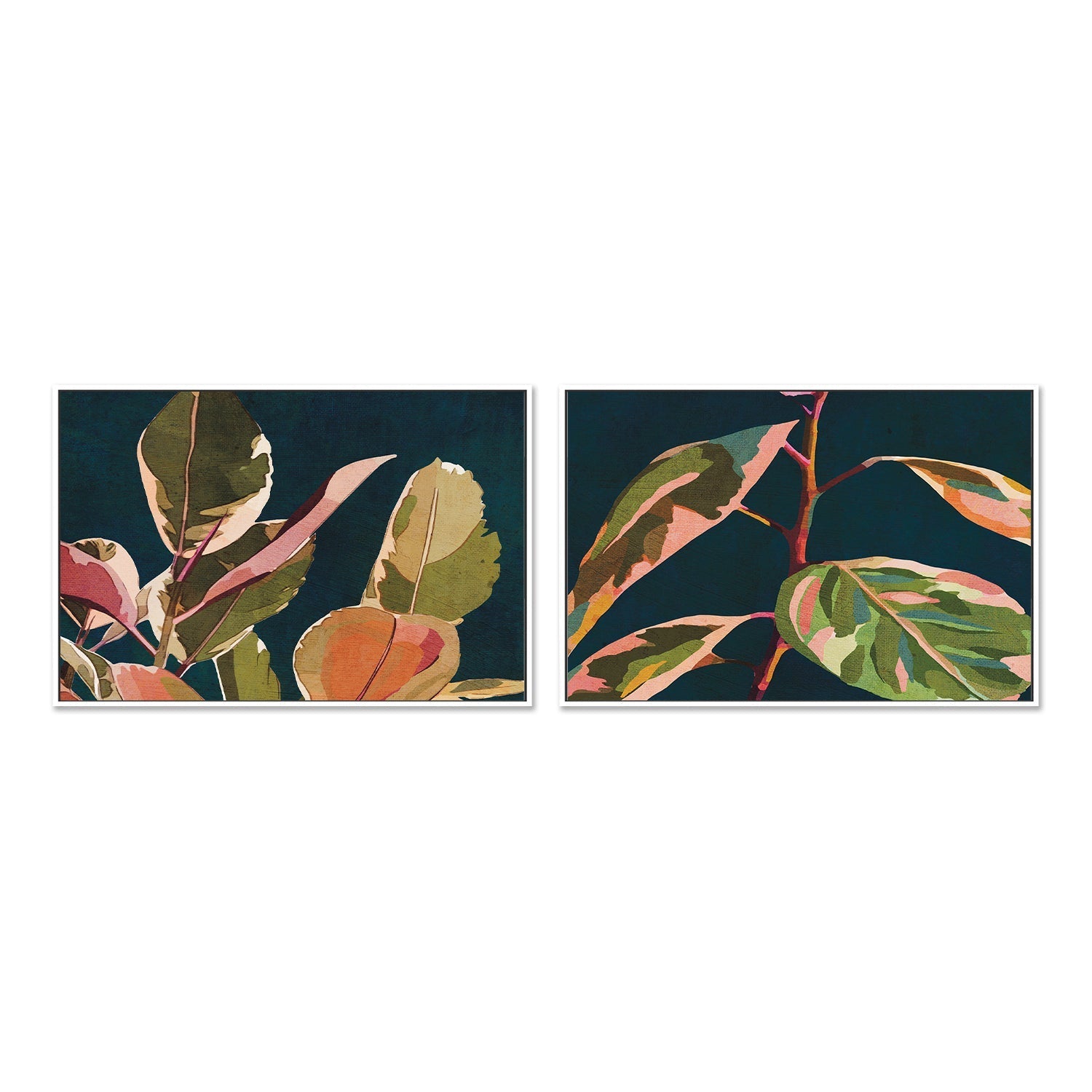 wall-art-print-canvas-poster-framed-Evening Floral, Set of 2 , By Lisa Nohren-5