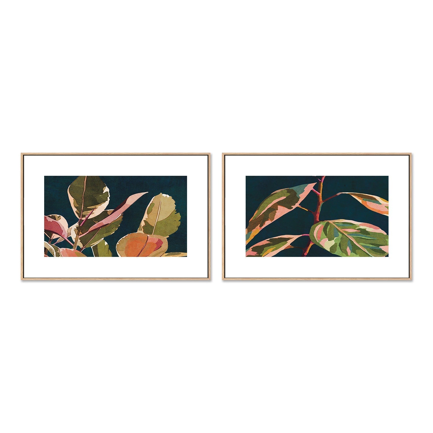 wall-art-print-canvas-poster-framed-Evening Floral, Set of 2 , By Lisa Nohren-6