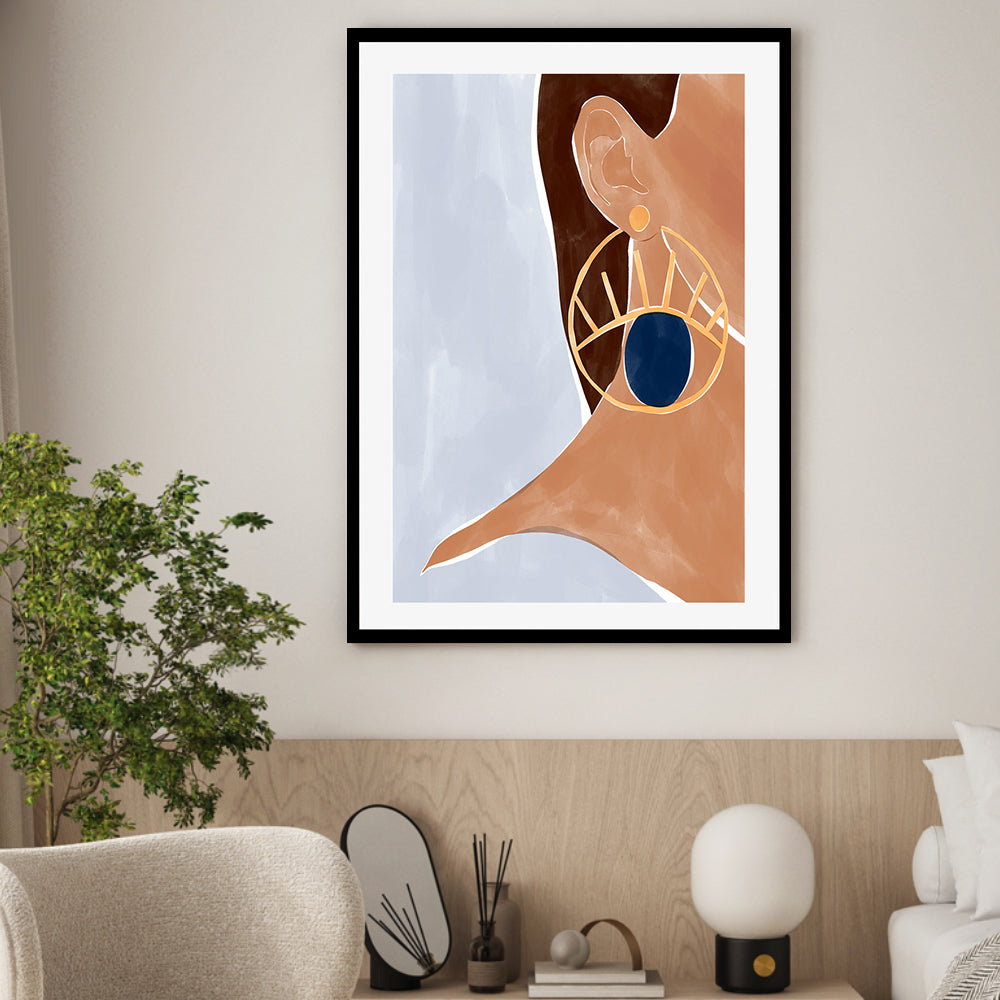 wall-art-print-canvas-poster-framed-Evil Eye Earring , By Ivy Green Illustrations-GIOIA-WALL-ART