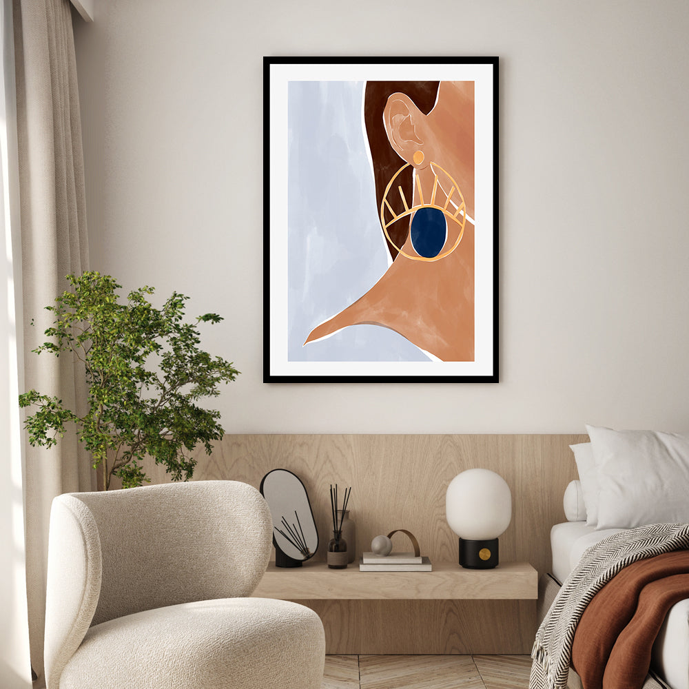 wall-art-print-canvas-poster-framed-Evil Eye Earring , By Ivy Green Illustrations-GIOIA-WALL-ART