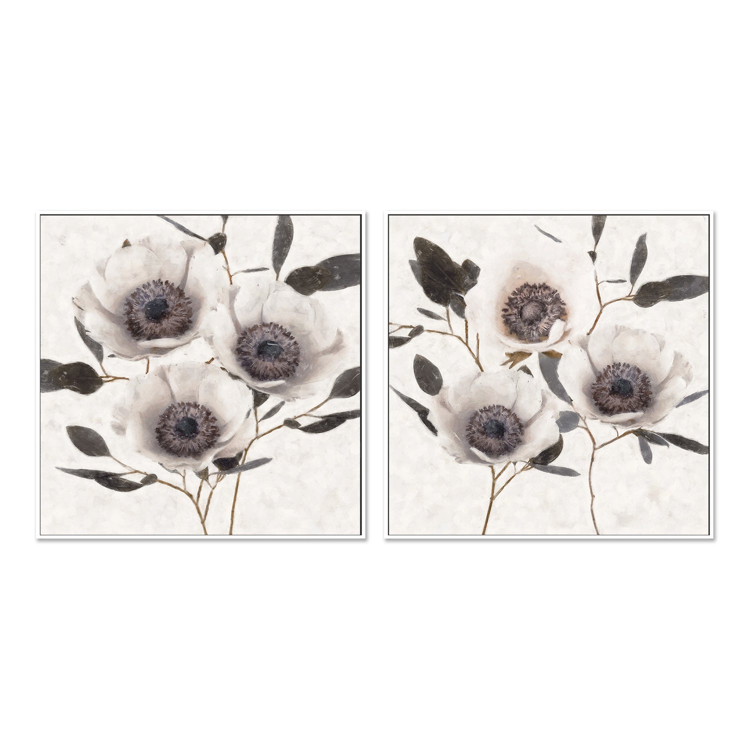 wall-art-print-canvas-poster-framed-Fable Anemone, Style A & B, Set of 2 , By Nina Blue-5