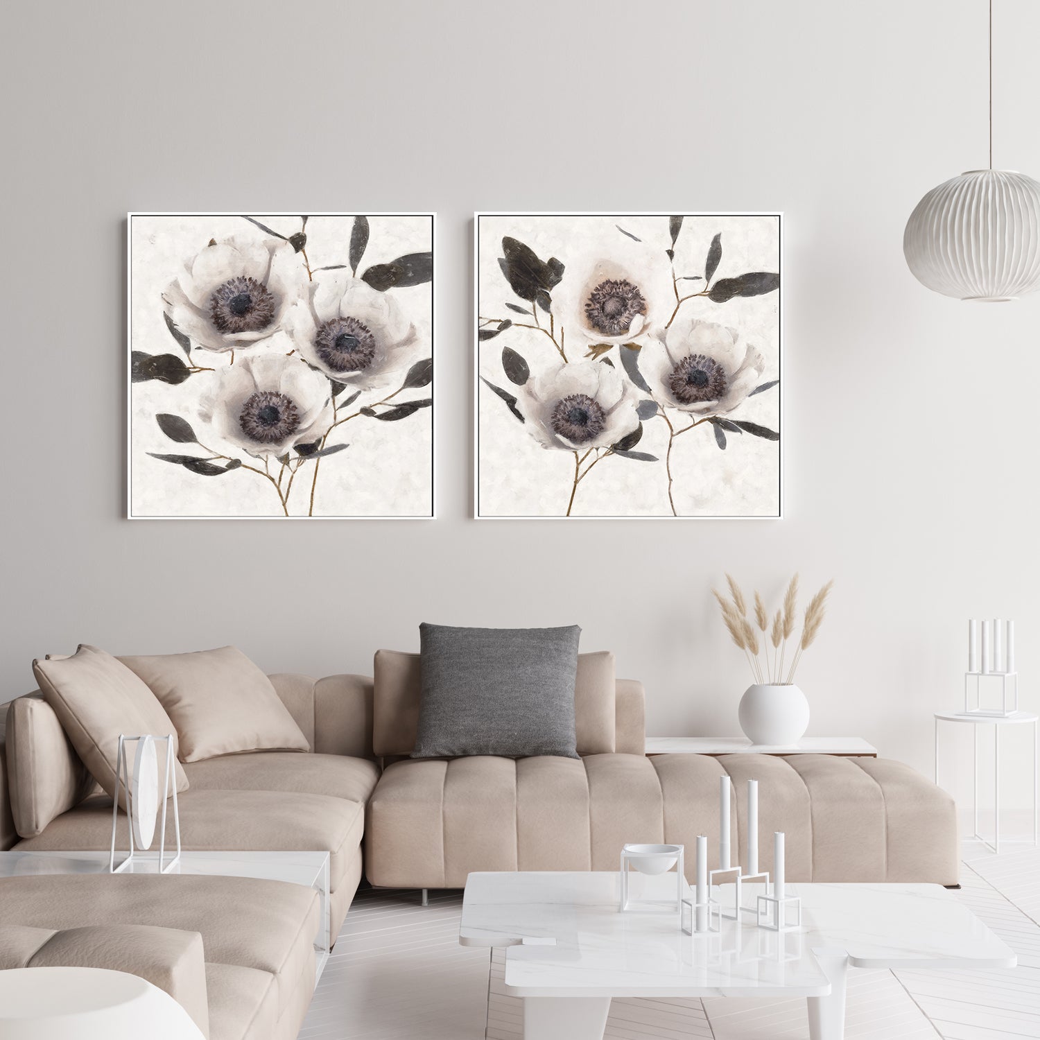 wall-art-print-canvas-poster-framed-Fable Anemone, Style A & B, Set of 2 , By Nina Blue-7