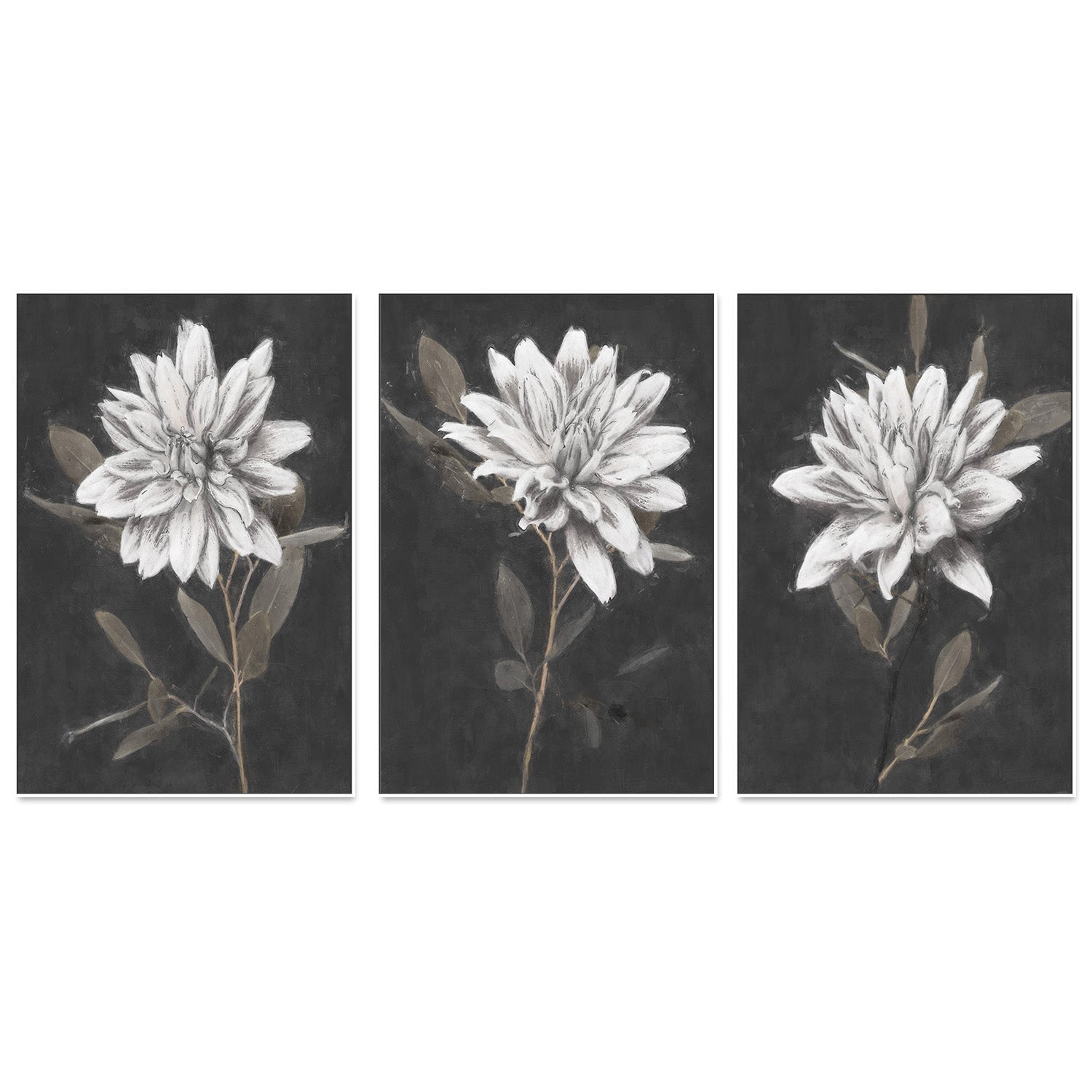 wall-art-print-canvas-poster-framed-Fable Lotus, Style A, B & C, Set Of 3 , By Nina Blue-5