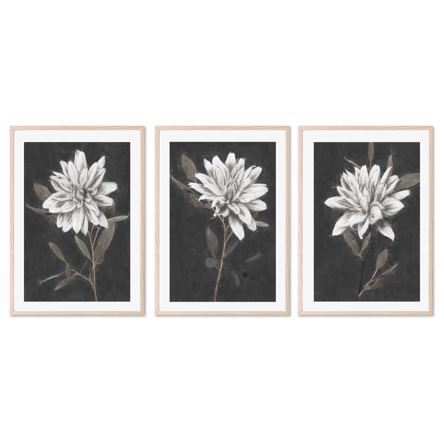 wall-art-print-canvas-poster-framed-Fable Lotus, Style A, B & C, Set Of 3 , By Nina Blue-6