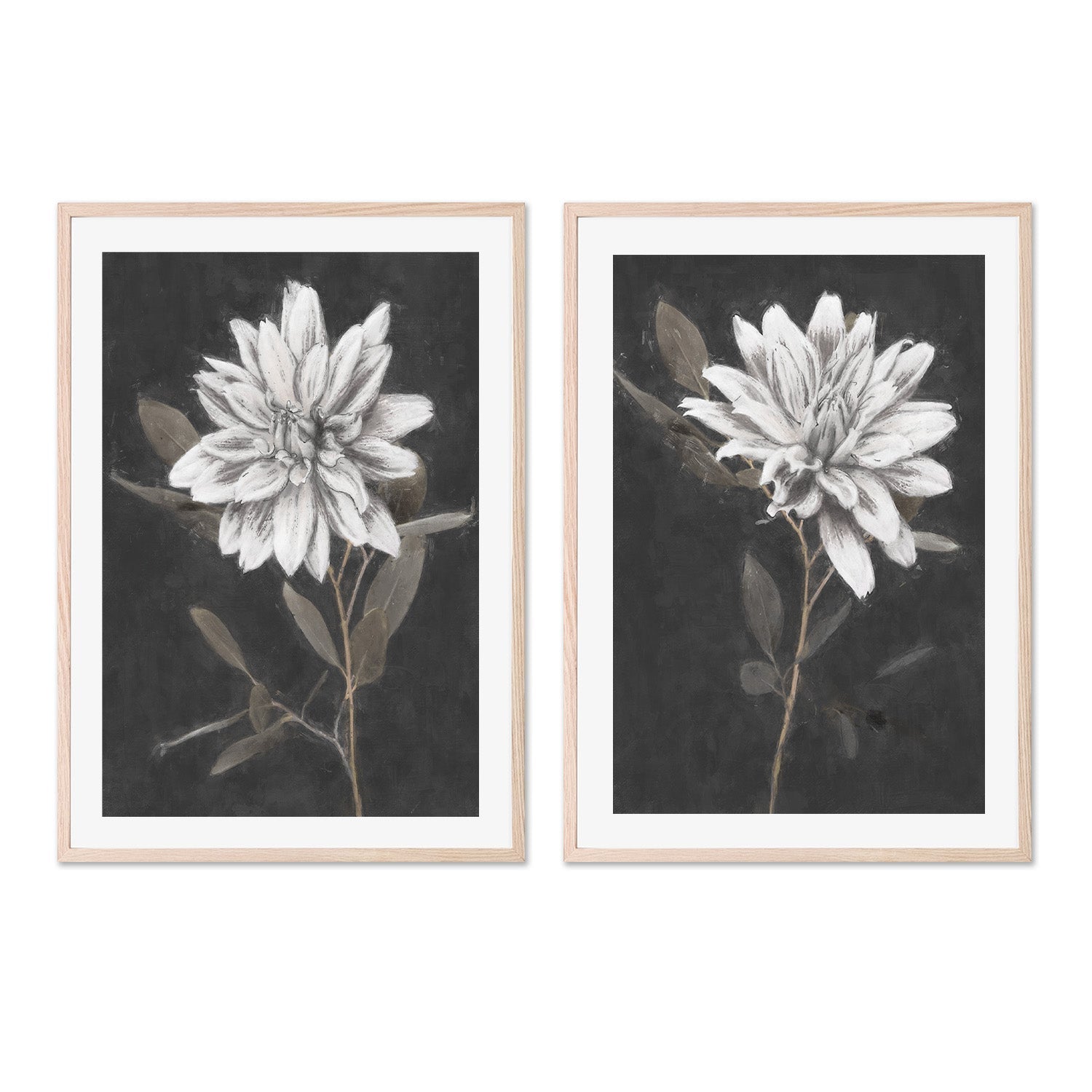 wall-art-print-canvas-poster-framed-Fable Lotus, Style A & B, Set of 2 , By Nina Blue-6