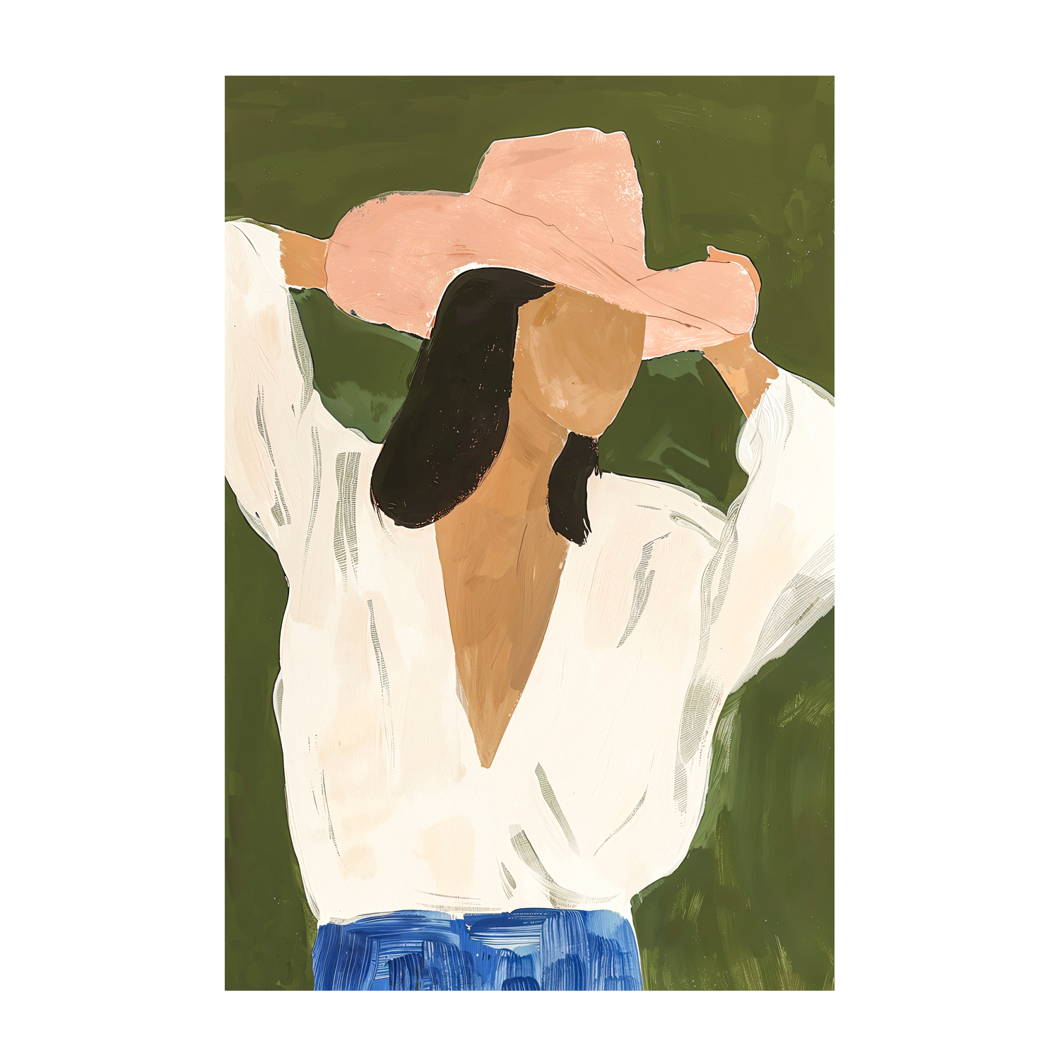 wall-art-print-canvas-poster-framed-Faceless Cowgirl , By Lady Hana-1