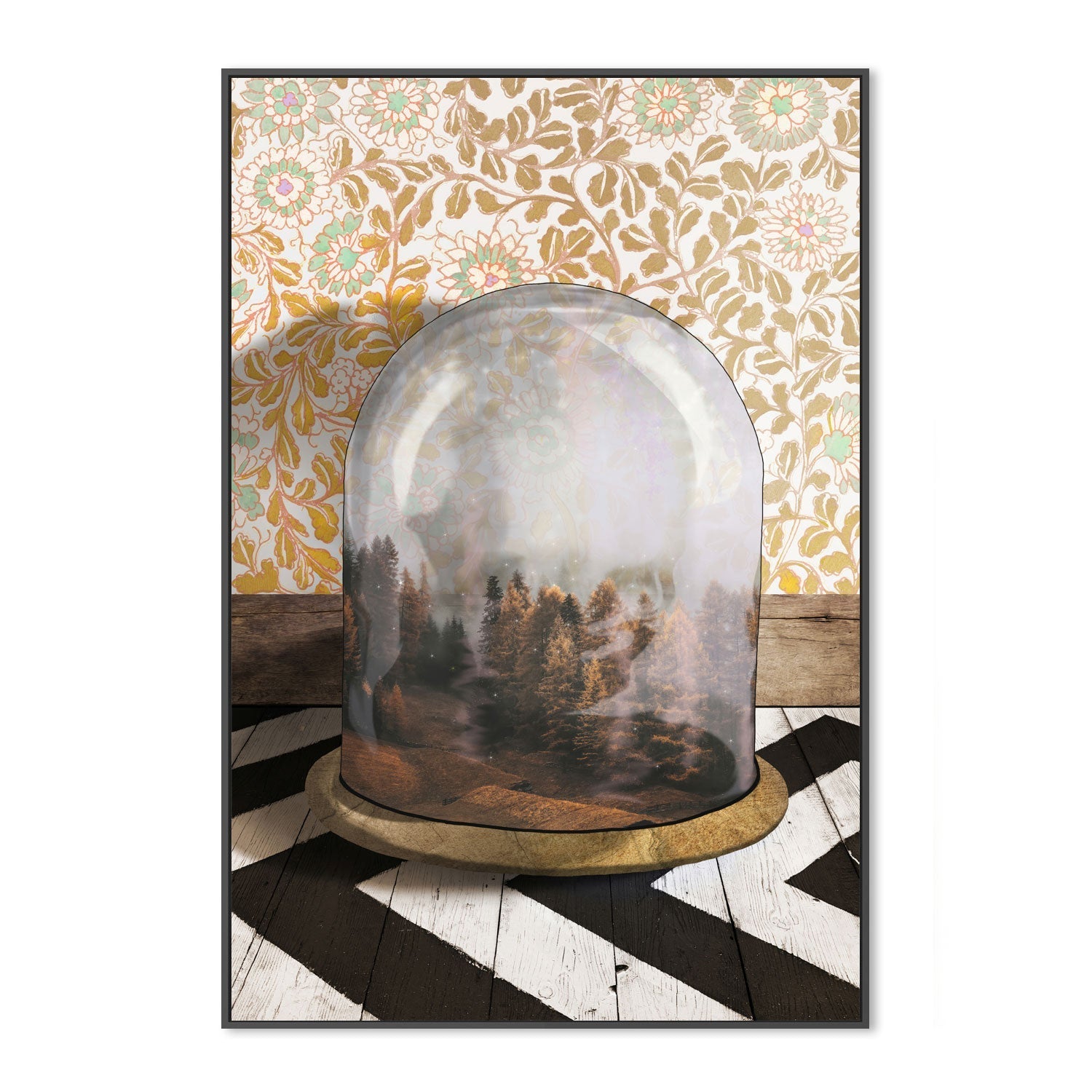 wall-art-print-canvas-poster-framed-Fall Forest Terrarium , By Unratio-3