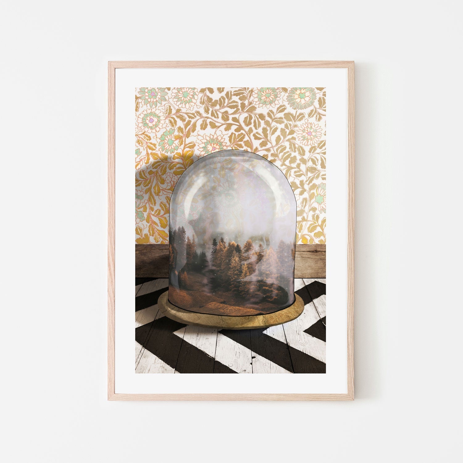 wall-art-print-canvas-poster-framed-Fall Forest Terrarium , By Unratio-6