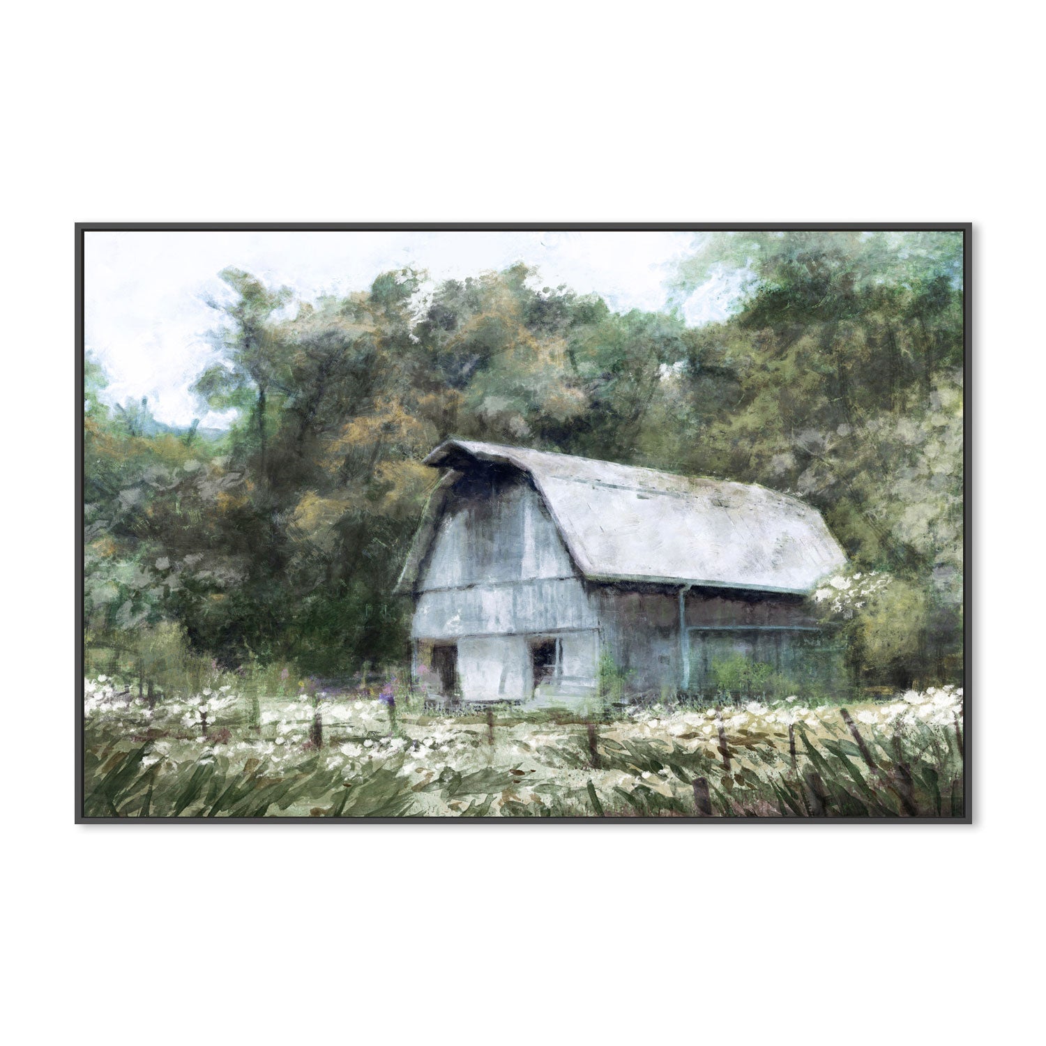 wall-art-print-canvas-poster-framed-Farm House Barn, Style A , By Nina Blue-3