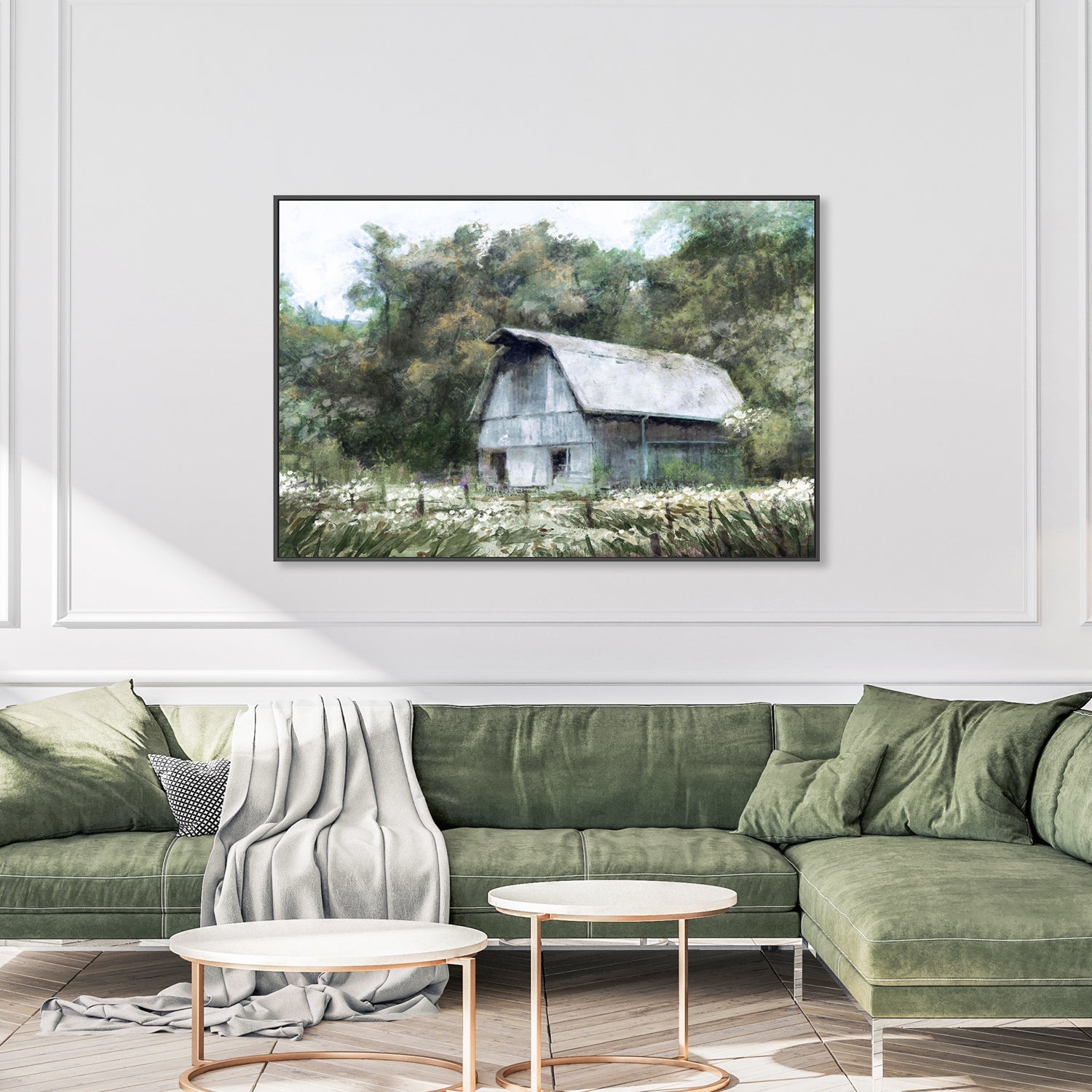 wall-art-print-canvas-poster-framed-Farm House Barn, Style A , By Nina Blue-7