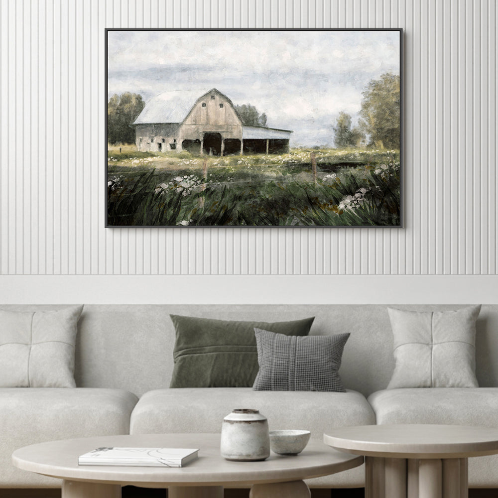 wall-art-print-canvas-poster-framed-Farm House Barn, Style B , By Nina Blue-2