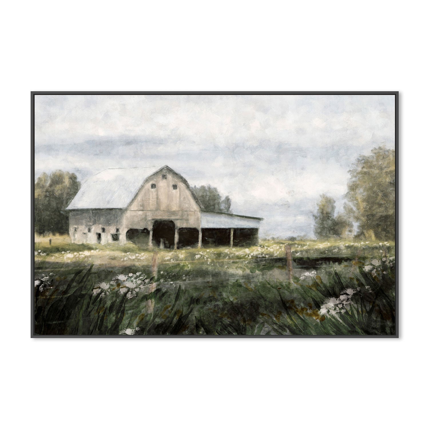 wall-art-print-canvas-poster-framed-Farm House Barn, Style B , By Nina Blue-3