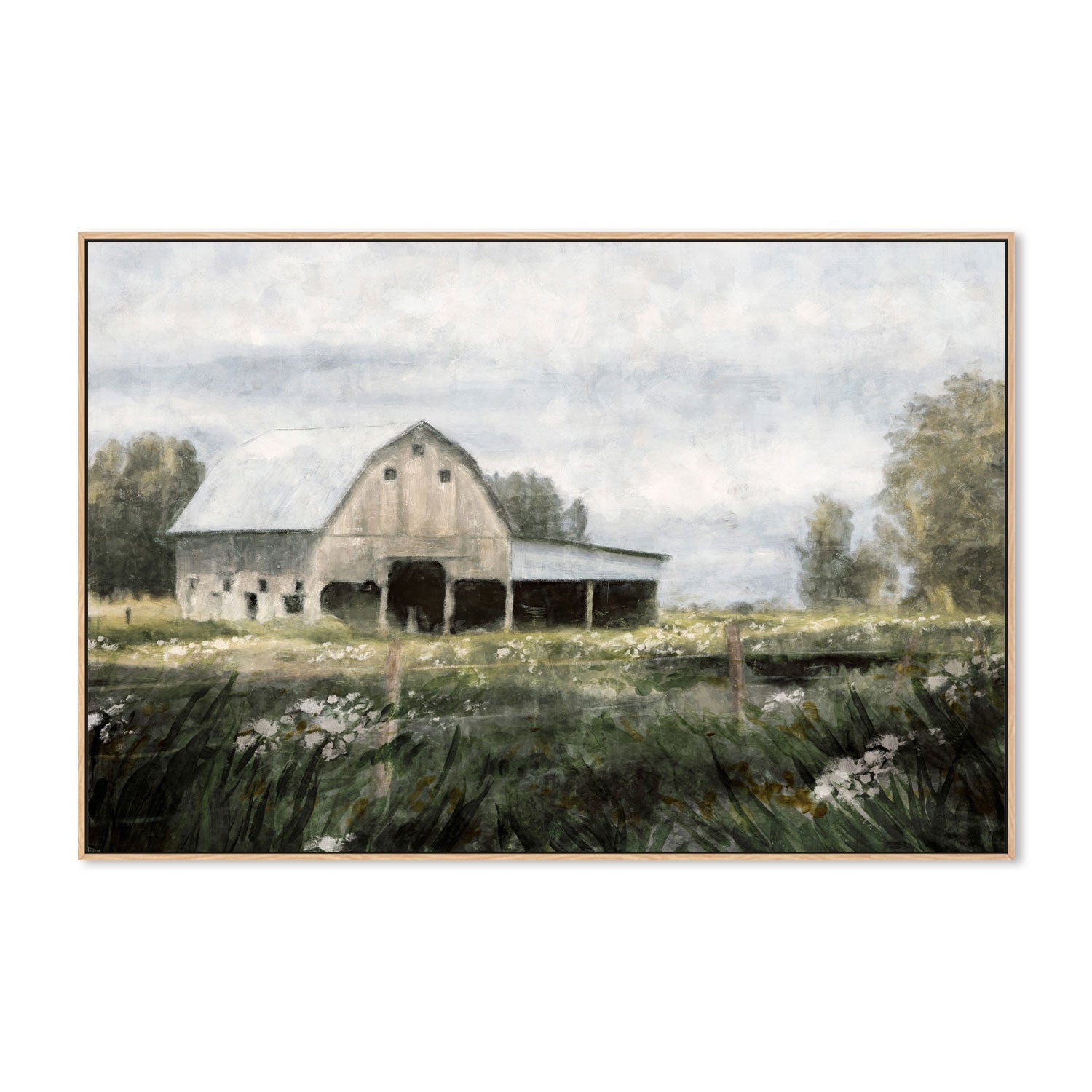 wall-art-print-canvas-poster-framed-Farm House Barn, Style B , By Nina Blue-4